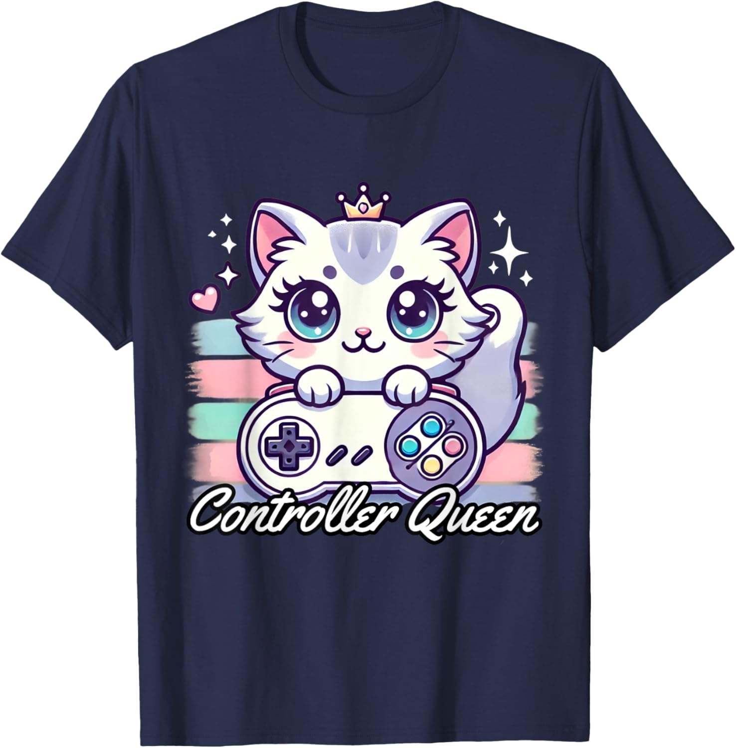 Gamer Girl Cat Gaming Cute Video Game Women Girls T-Shirt