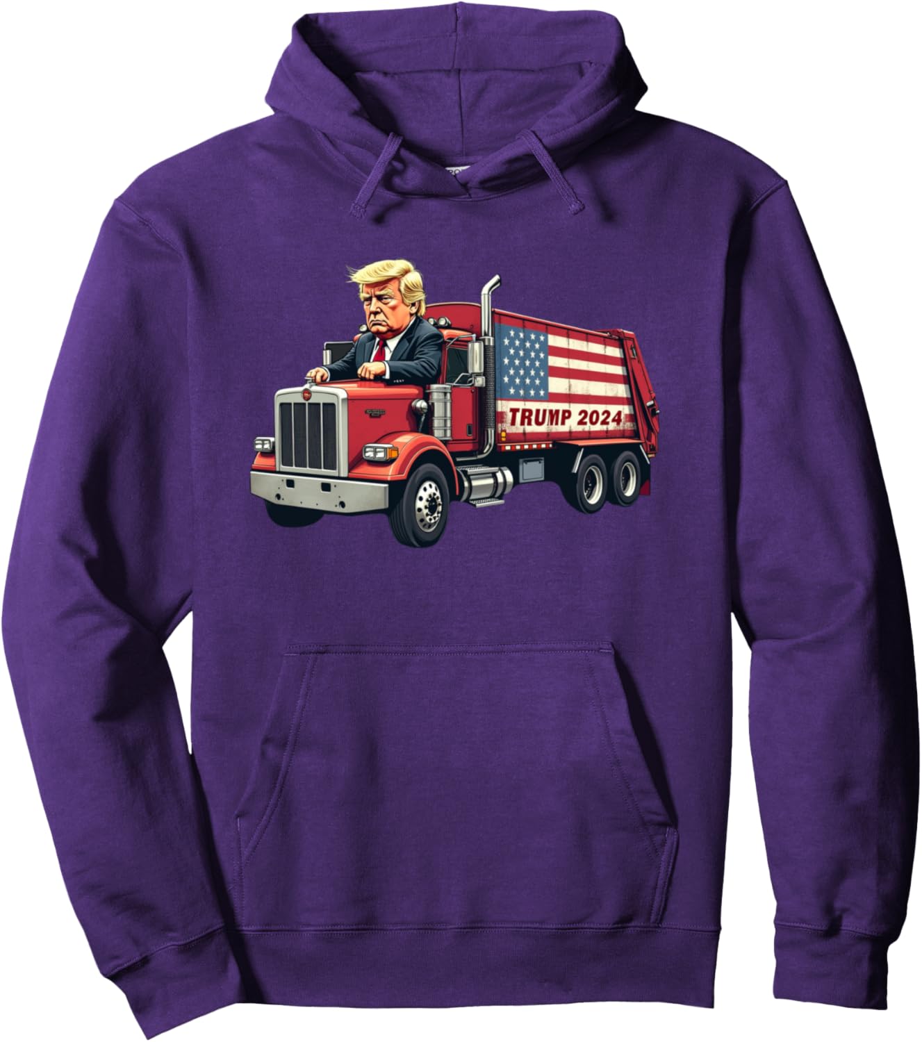 Garbage For Trump 2024 Tees - Trump Supporter Design Pullover Hoodie