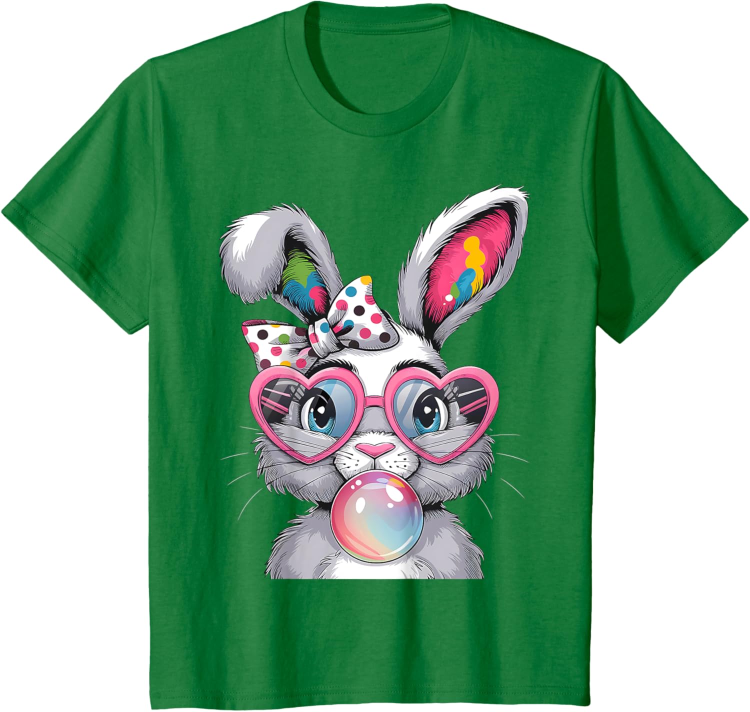 Girls Cute Bunny Coquette Bow Easter Bunny Ears Women Easter T-Shirt