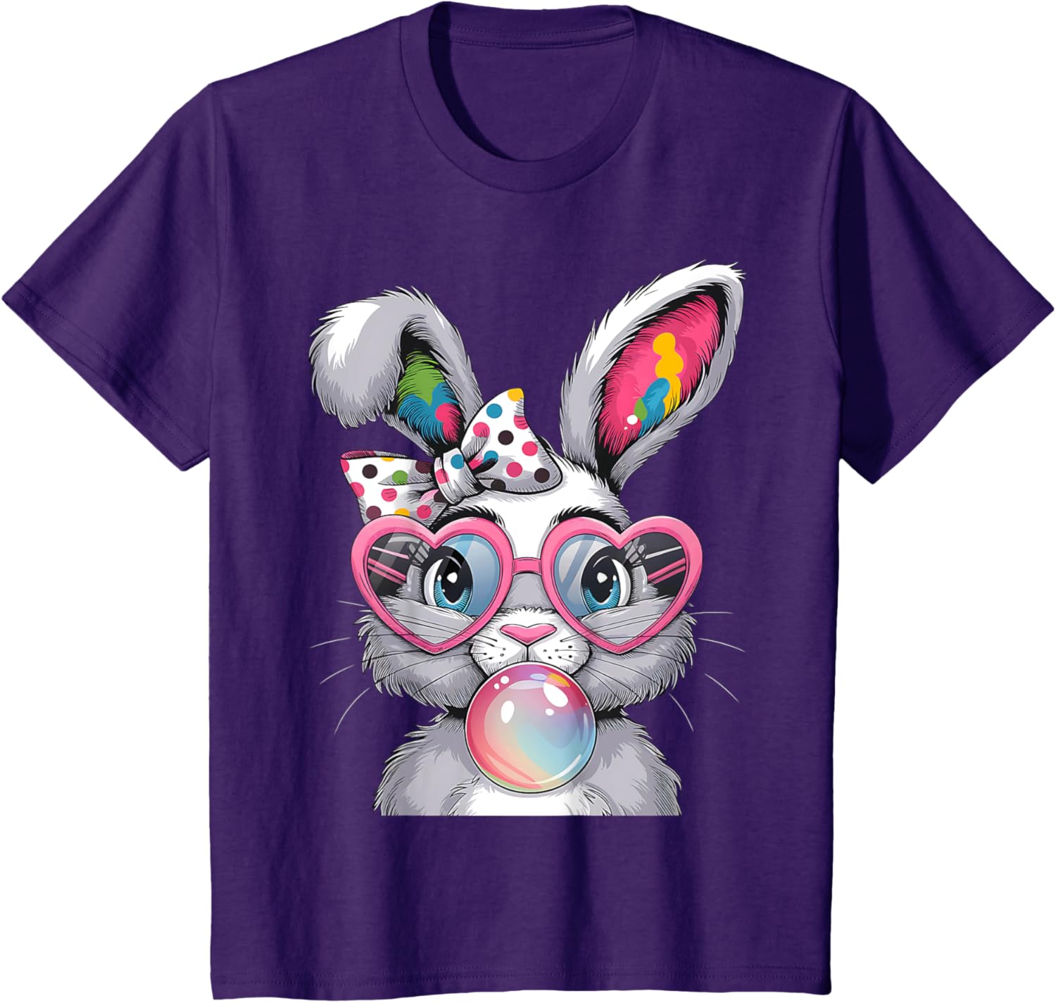 Girls Cute Bunny Coquette Bow Easter Bunny Ears Women Easter T-Shirt