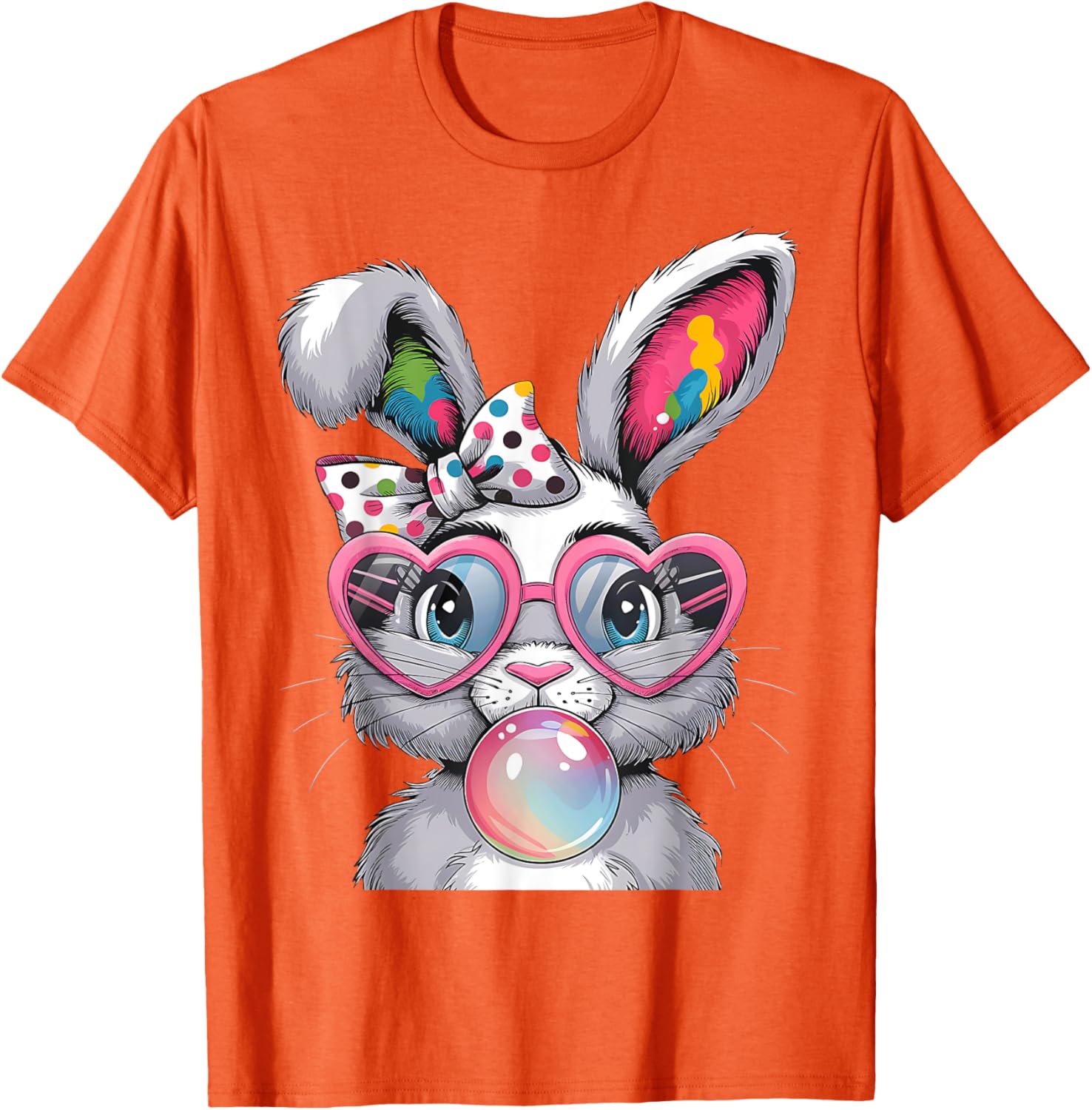 Girls Cute Bunny Coquette Bow Easter Bunny Ears Women Easter T-Shirt