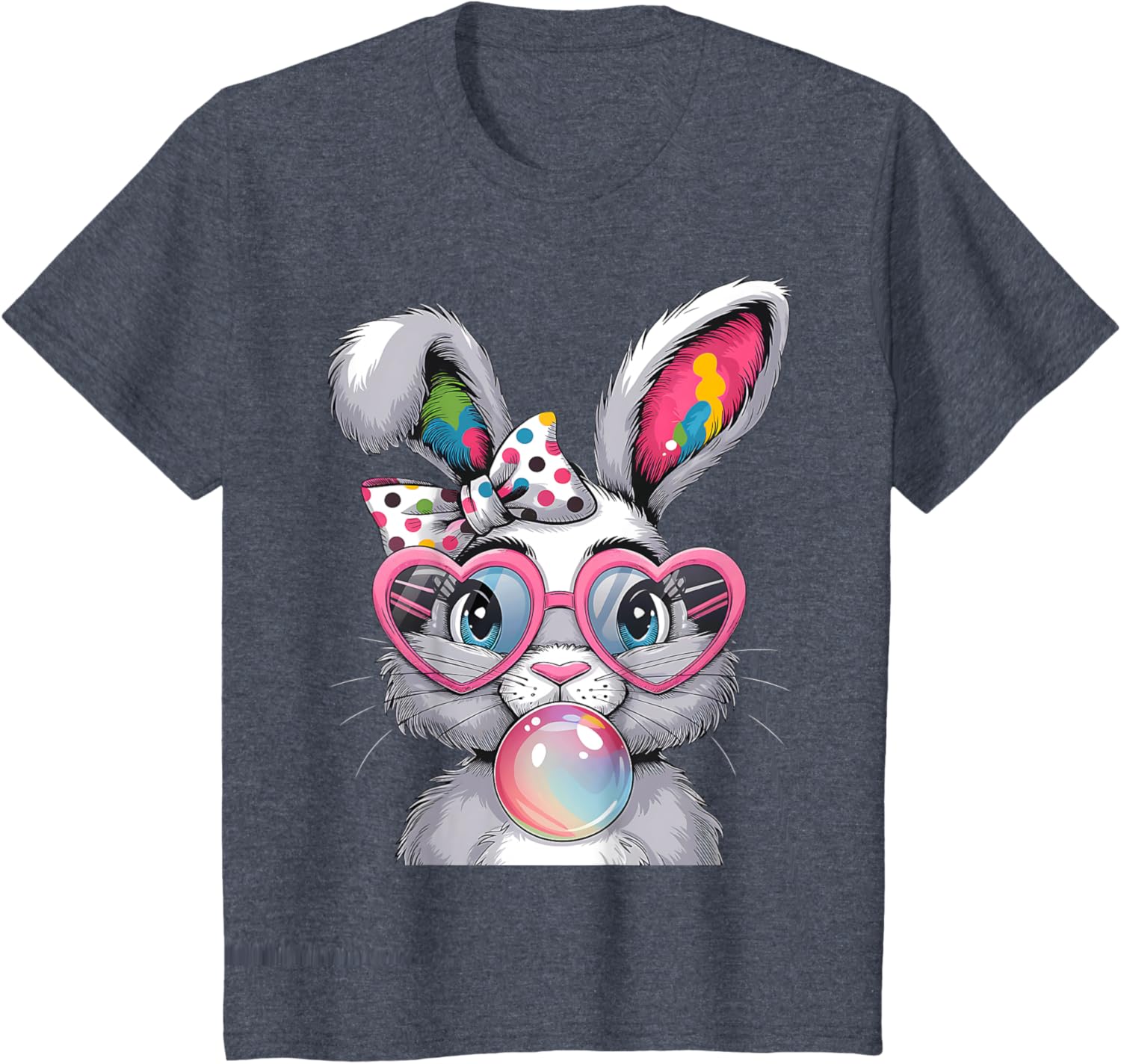 Girls Cute Bunny Coquette Bow Easter Bunny Ears Women Easter T-Shirt