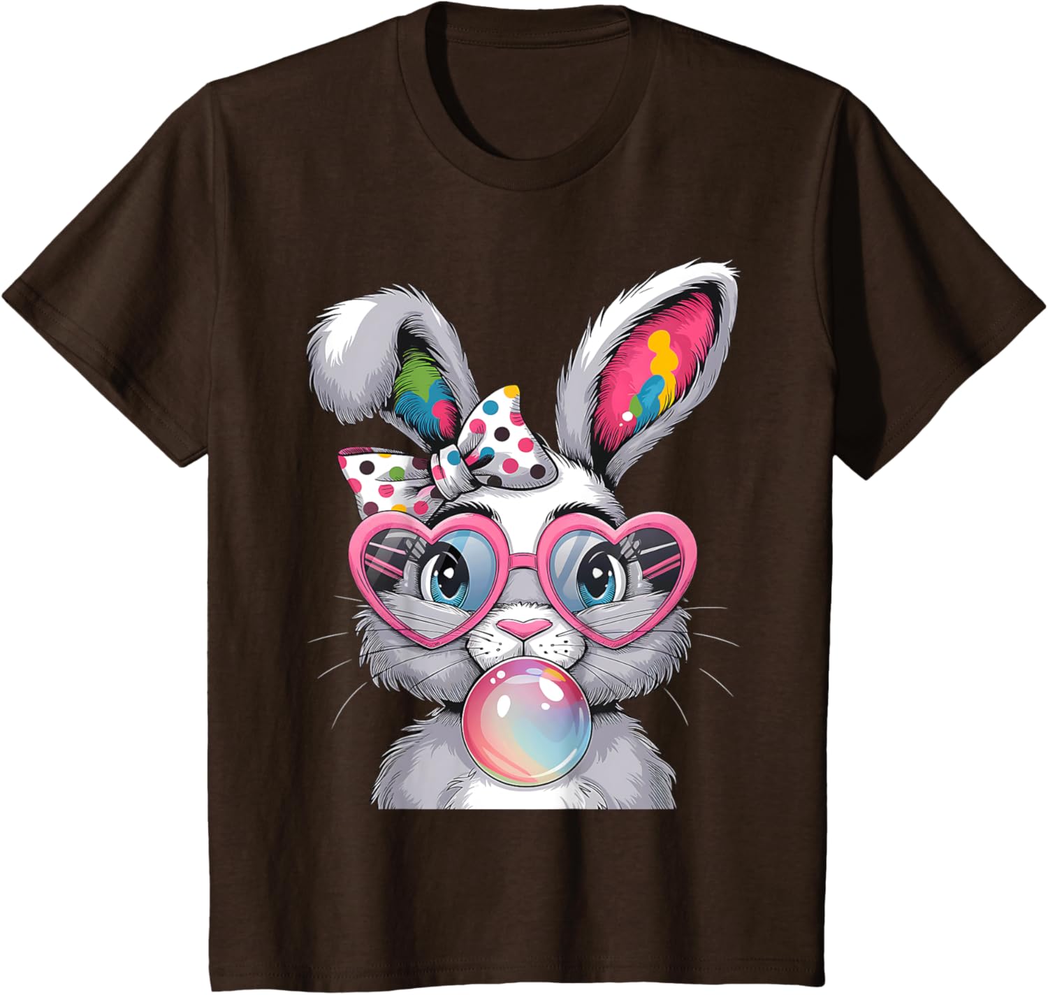 Girls Cute Bunny Coquette Bow Easter Bunny Ears Women Easter T-Shirt