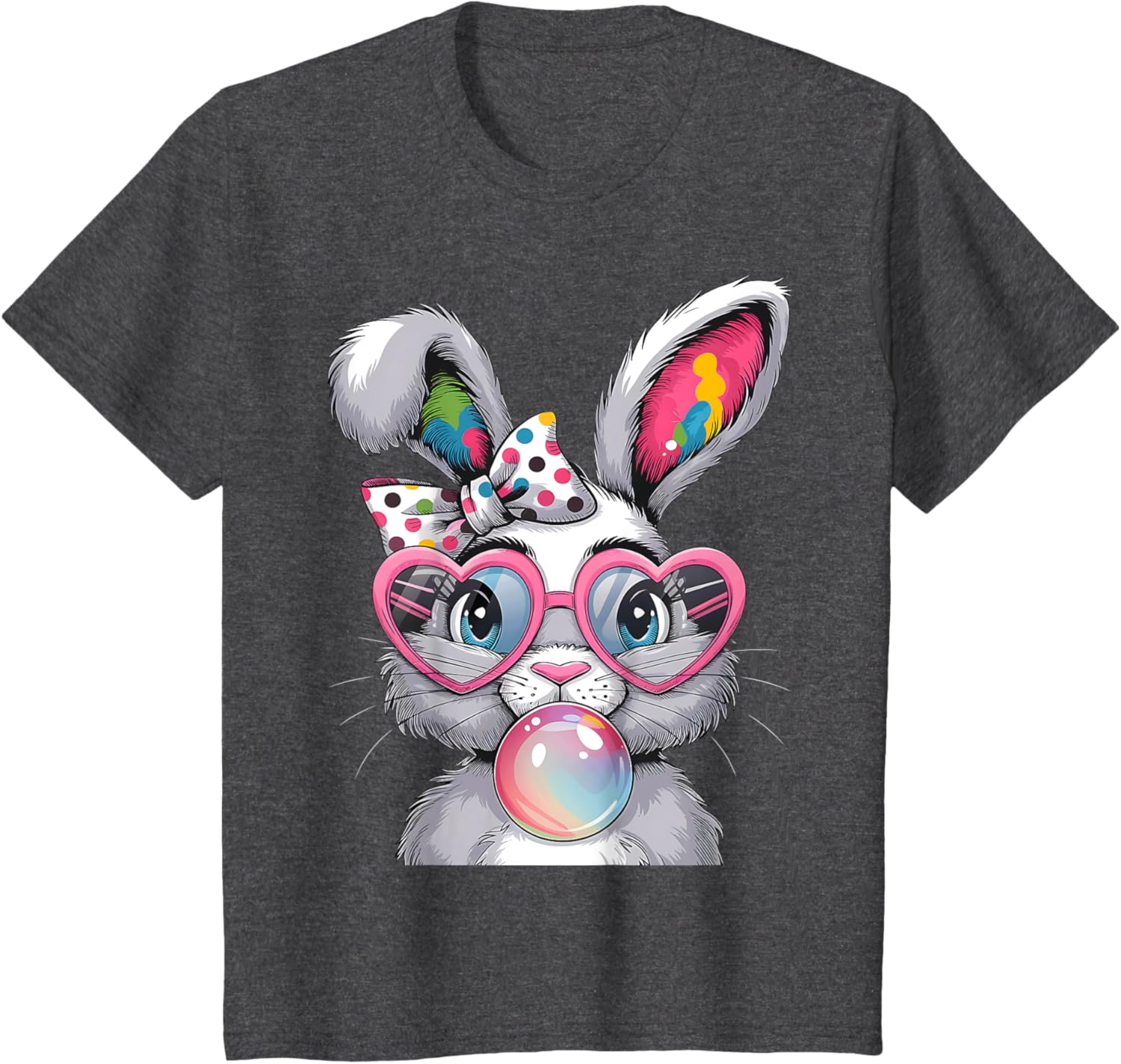 Girls Cute Bunny Coquette Bow Easter Bunny Ears Women Easter T-Shirt