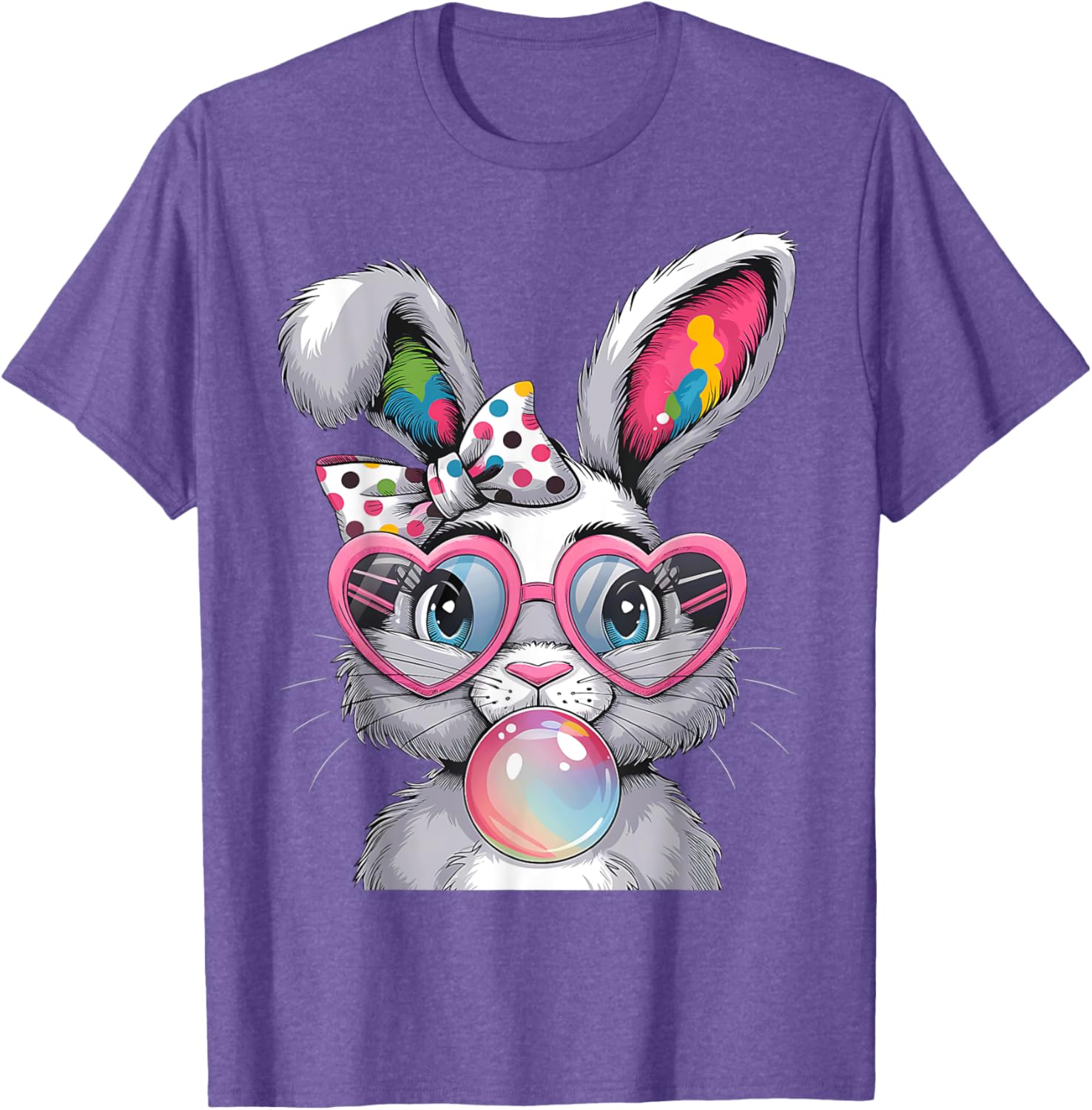 Girls Cute Bunny Coquette Bow Easter Bunny Ears Women Easter T-Shirt