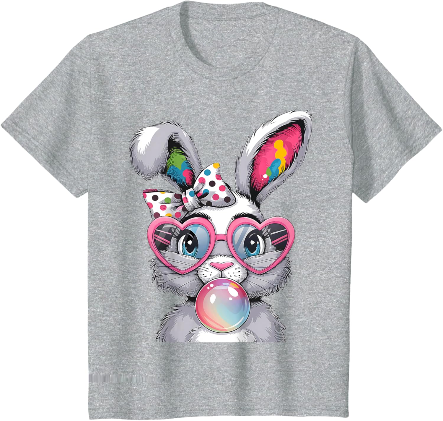 Girls Cute Bunny Coquette Bow Easter Bunny Ears Women Easter T-Shirt