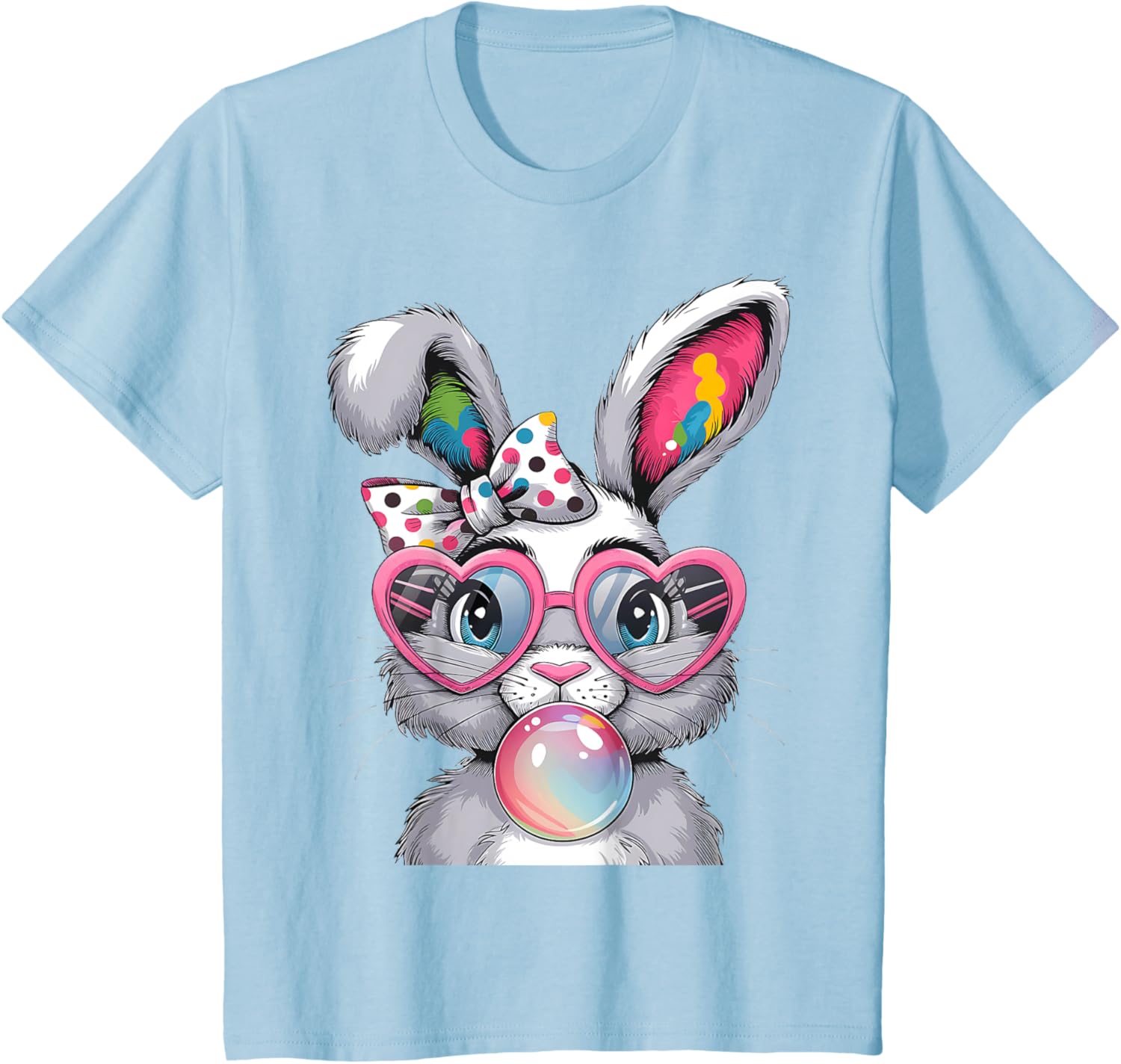 Girls Cute Bunny Coquette Bow Easter Bunny Ears Women Easter T-Shirt