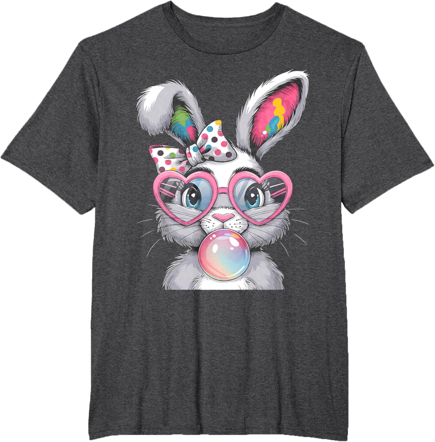 Girls Cute Bunny Coquette Bow Easter Bunny Ears Women Easter T-Shirt