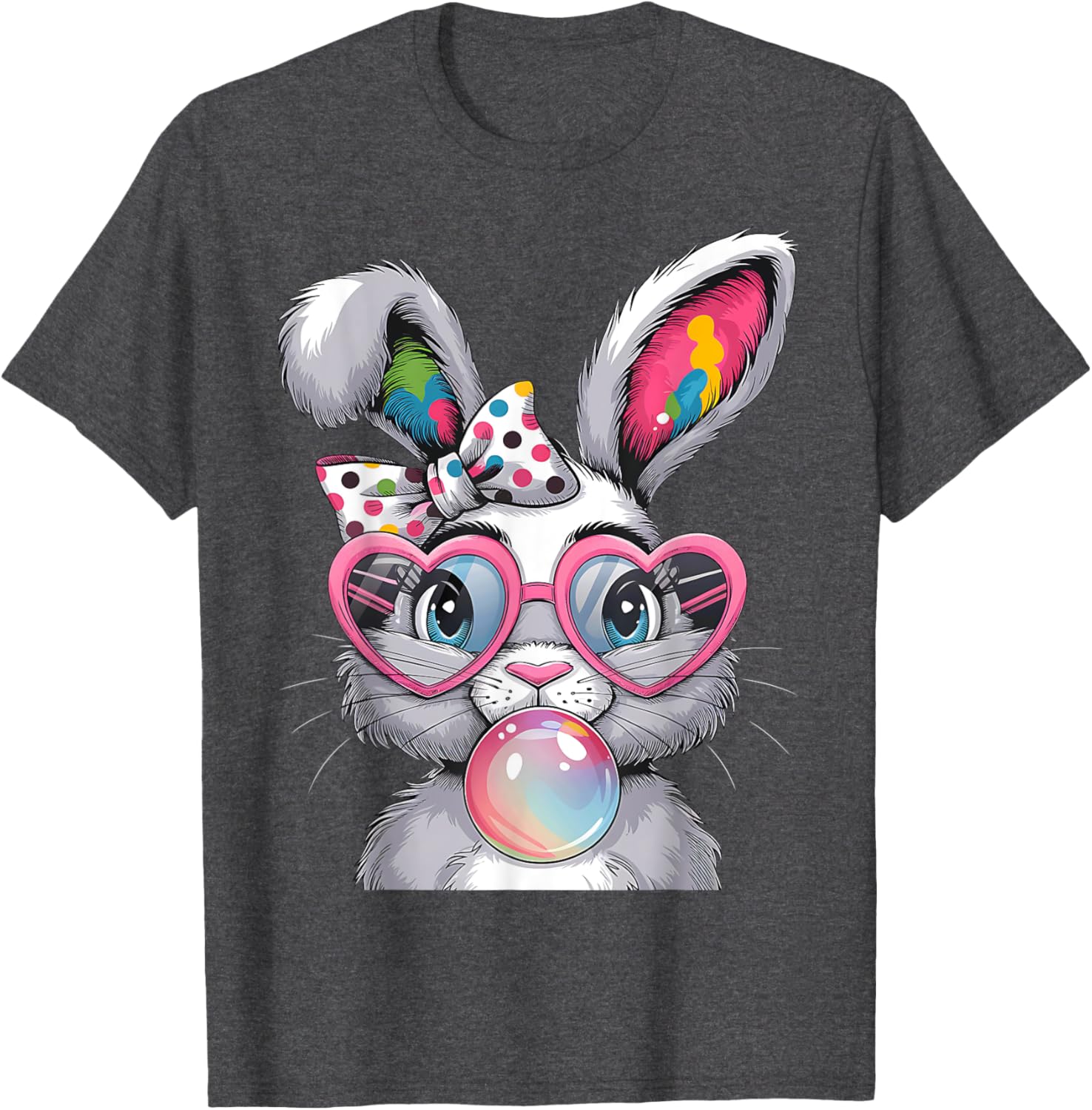 Girls Cute Bunny Coquette Bow Easter Bunny Ears Women Easter T-Shirt