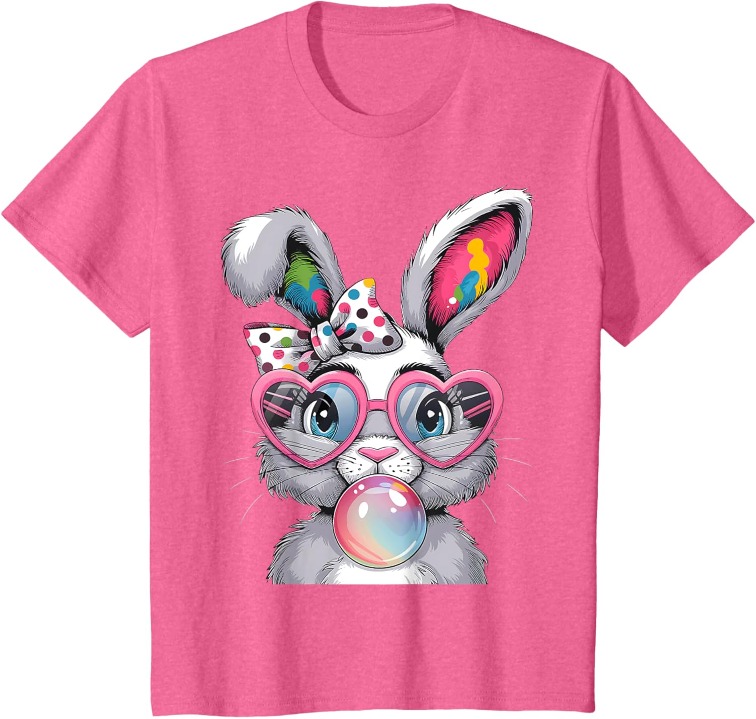 Girls Cute Bunny Coquette Bow Easter Bunny Ears Women Easter T-Shirt