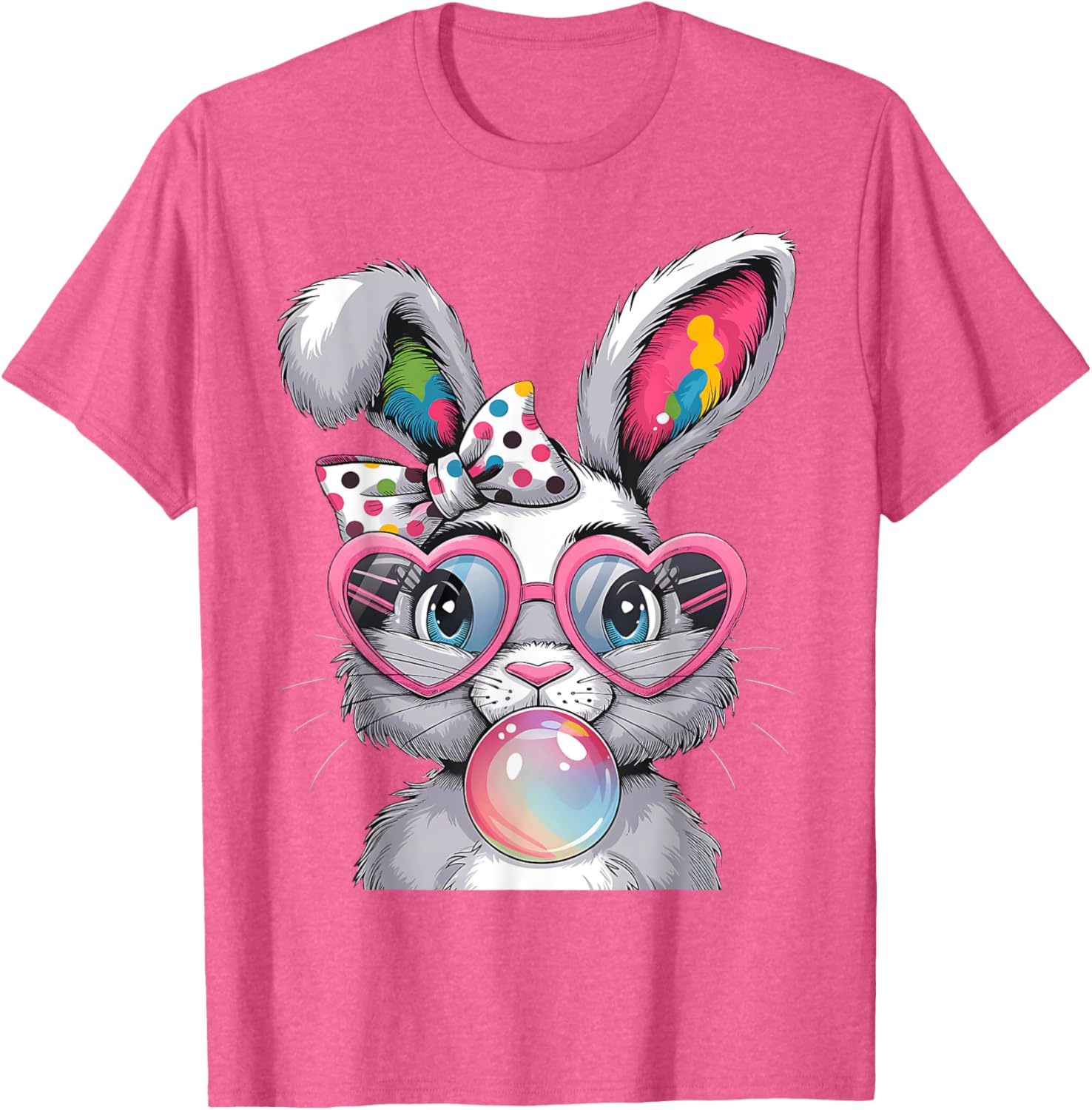 Girls Cute Bunny Coquette Bow Easter Bunny Ears Women Easter T-Shirt