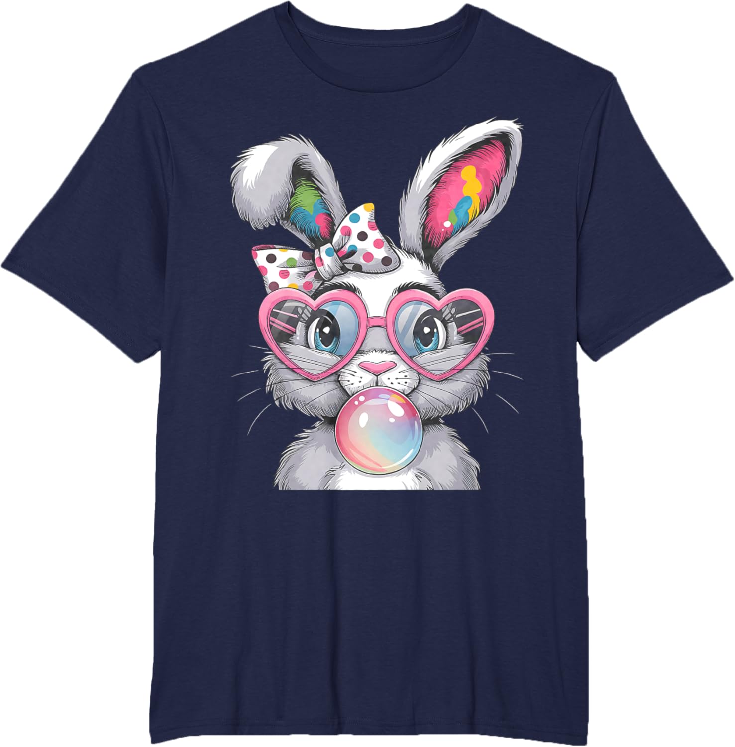 Girls Cute Bunny Coquette Bow Easter Bunny Ears Women Easter T-Shirt