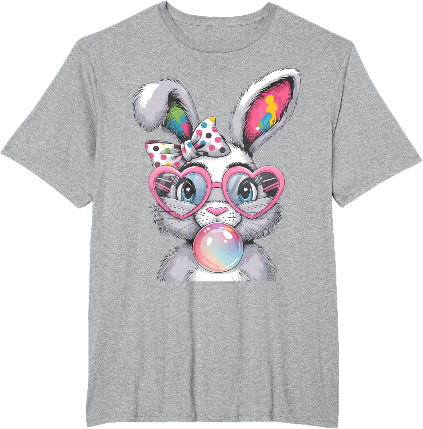 Girls Cute Bunny Coquette Bow Easter Bunny Ears Women Easter T-Shirt