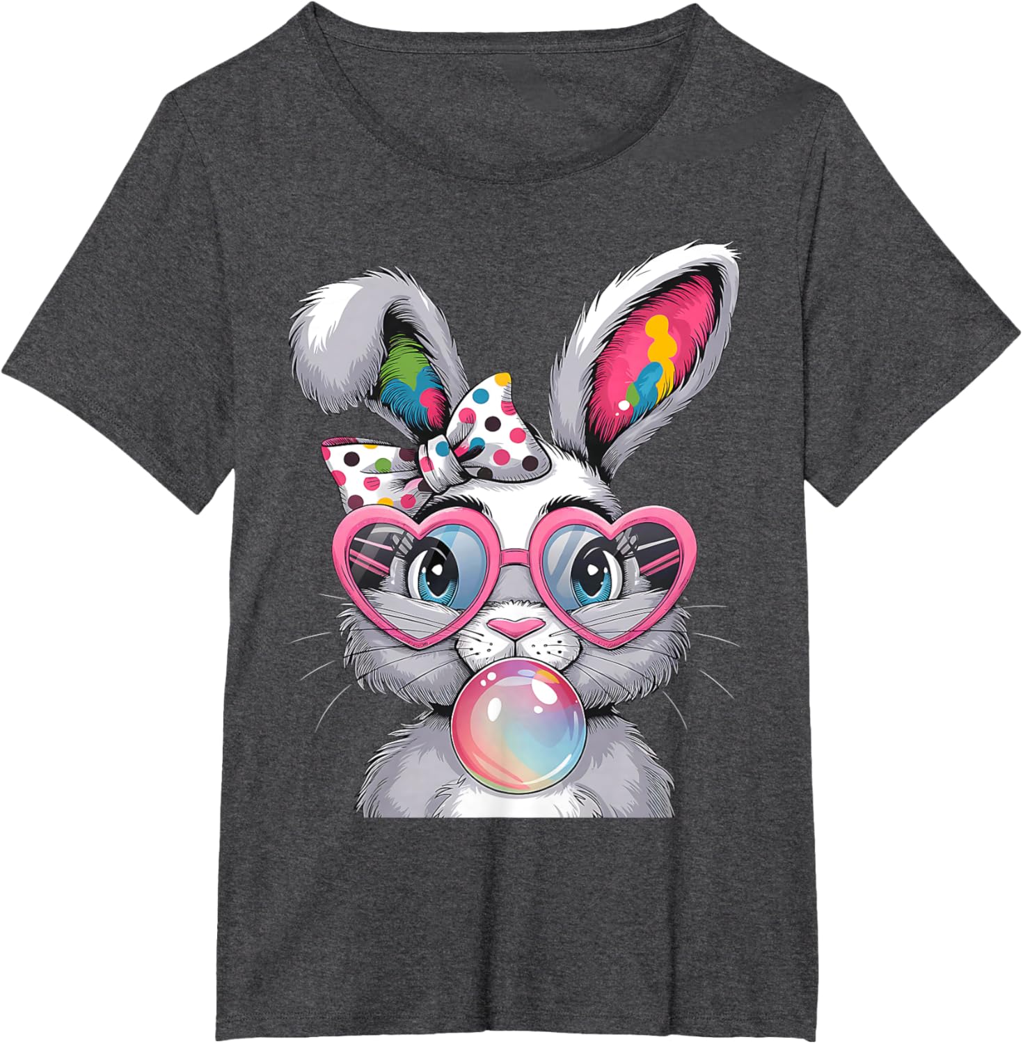 Girls Cute Bunny Coquette Bow Easter Bunny Ears Women Easter T-Shirt