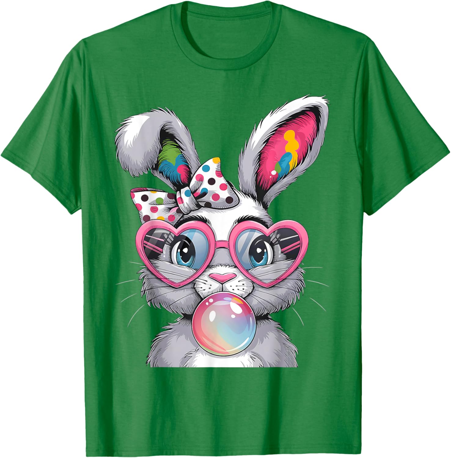 Girls Cute Bunny Coquette Bow Easter Bunny Ears Women Easter T-Shirt