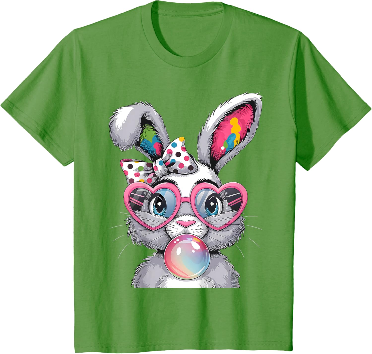 Girls Cute Bunny Coquette Bow Easter Bunny Ears Women Easter T-Shirt