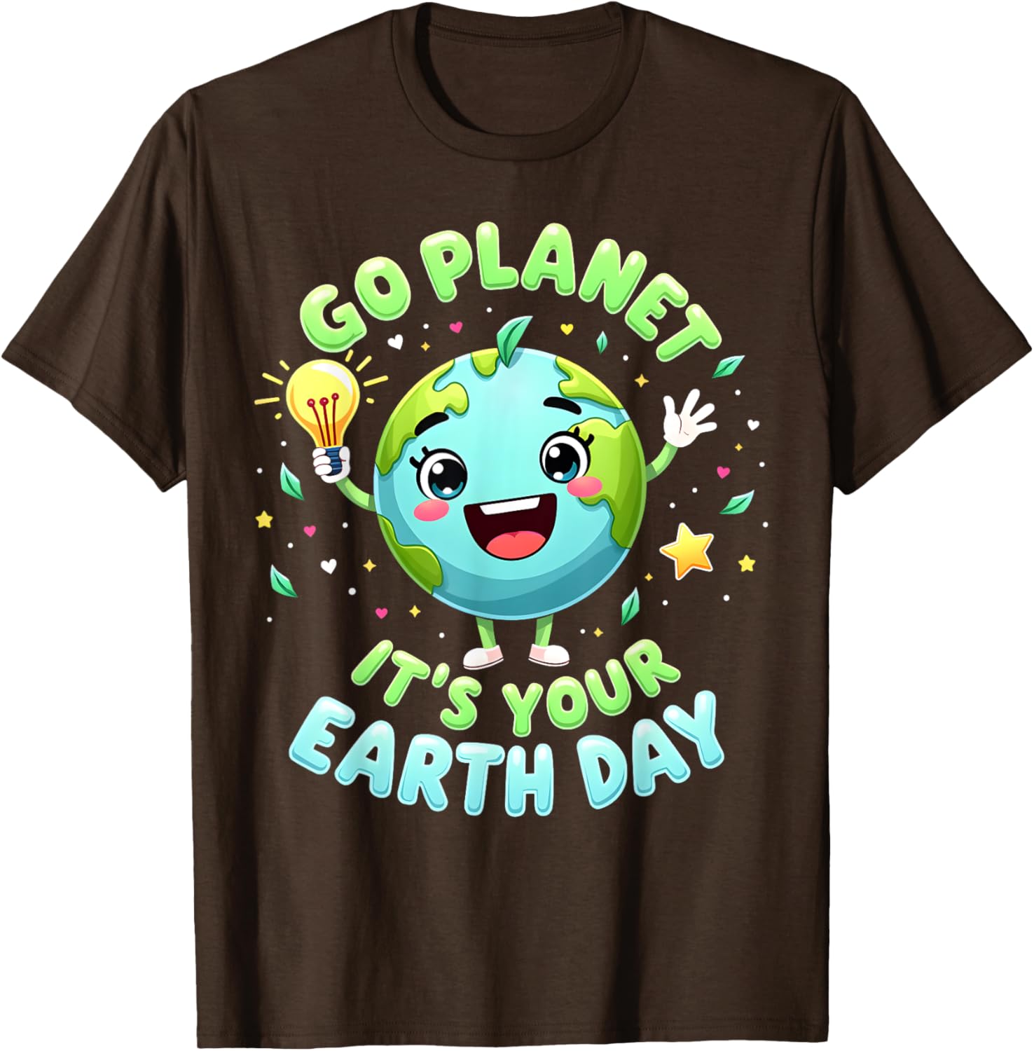 Go Planet Its Your Earth Day 2025 Teacher Kids Boys Girls T-Shirt