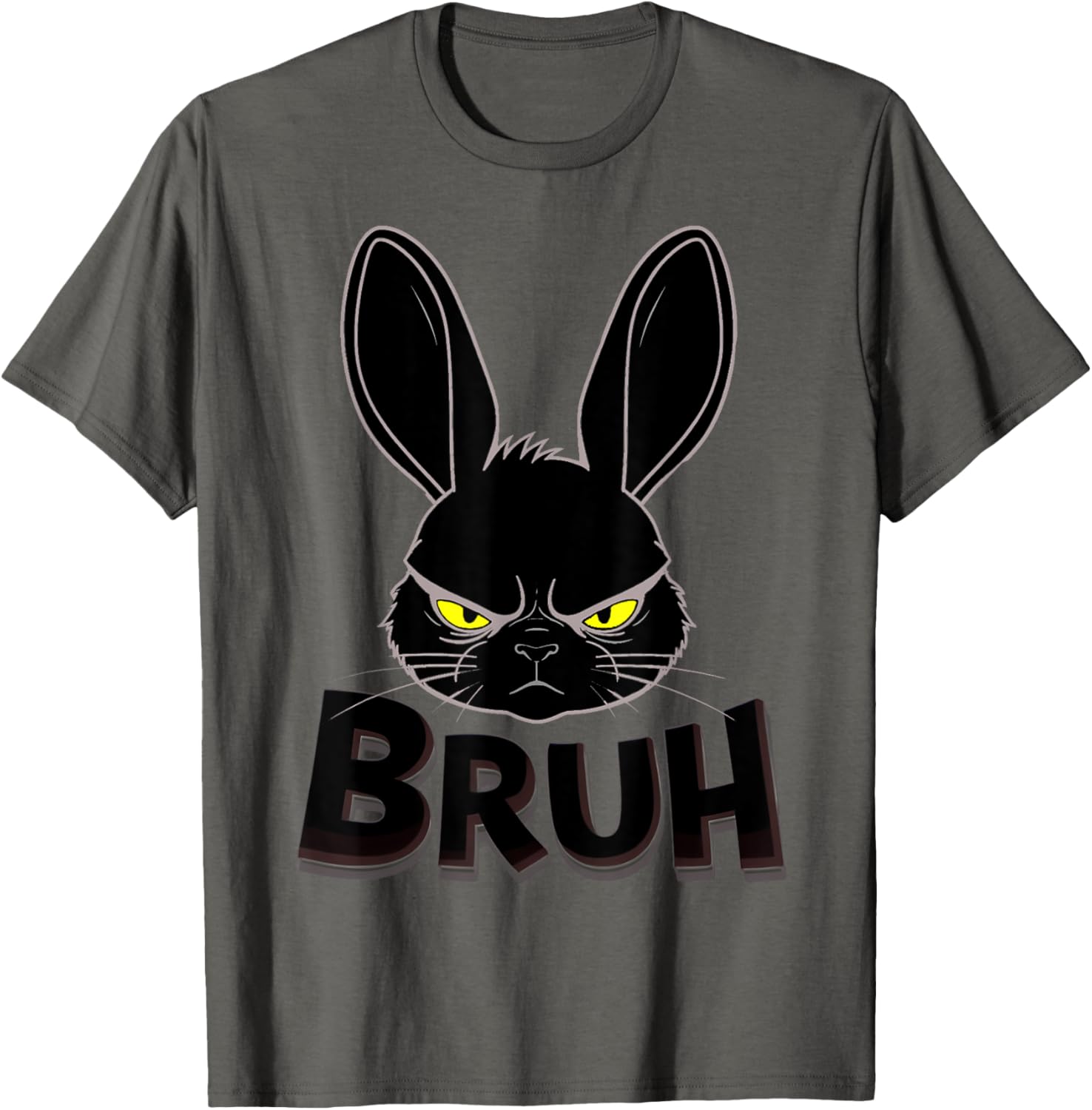 Goth Easter Bunny Face | Bruh easter Bunny Face T-Shirt