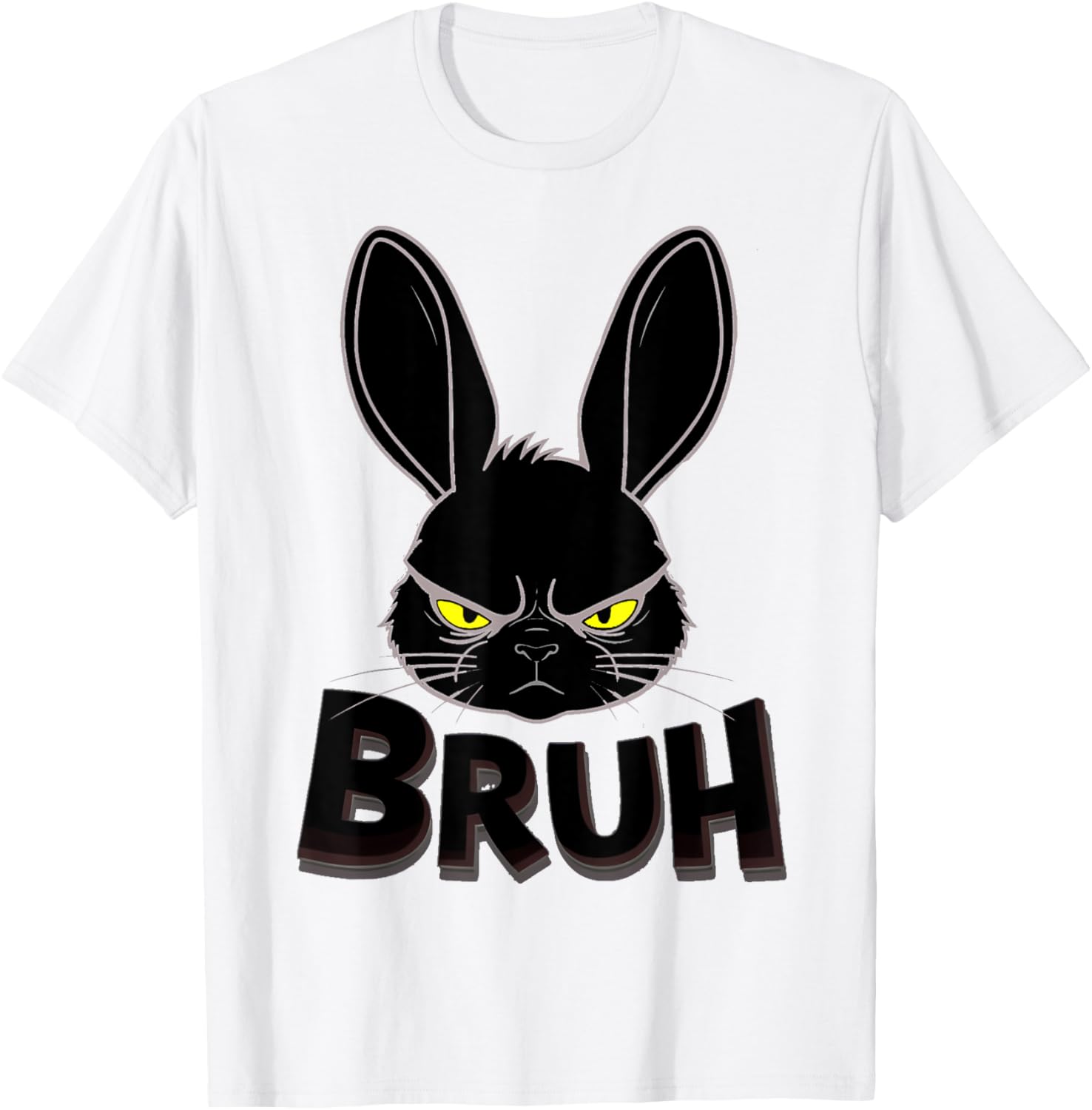 Goth Easter Bunny Face | Bruh easter Bunny Face T-Shirt