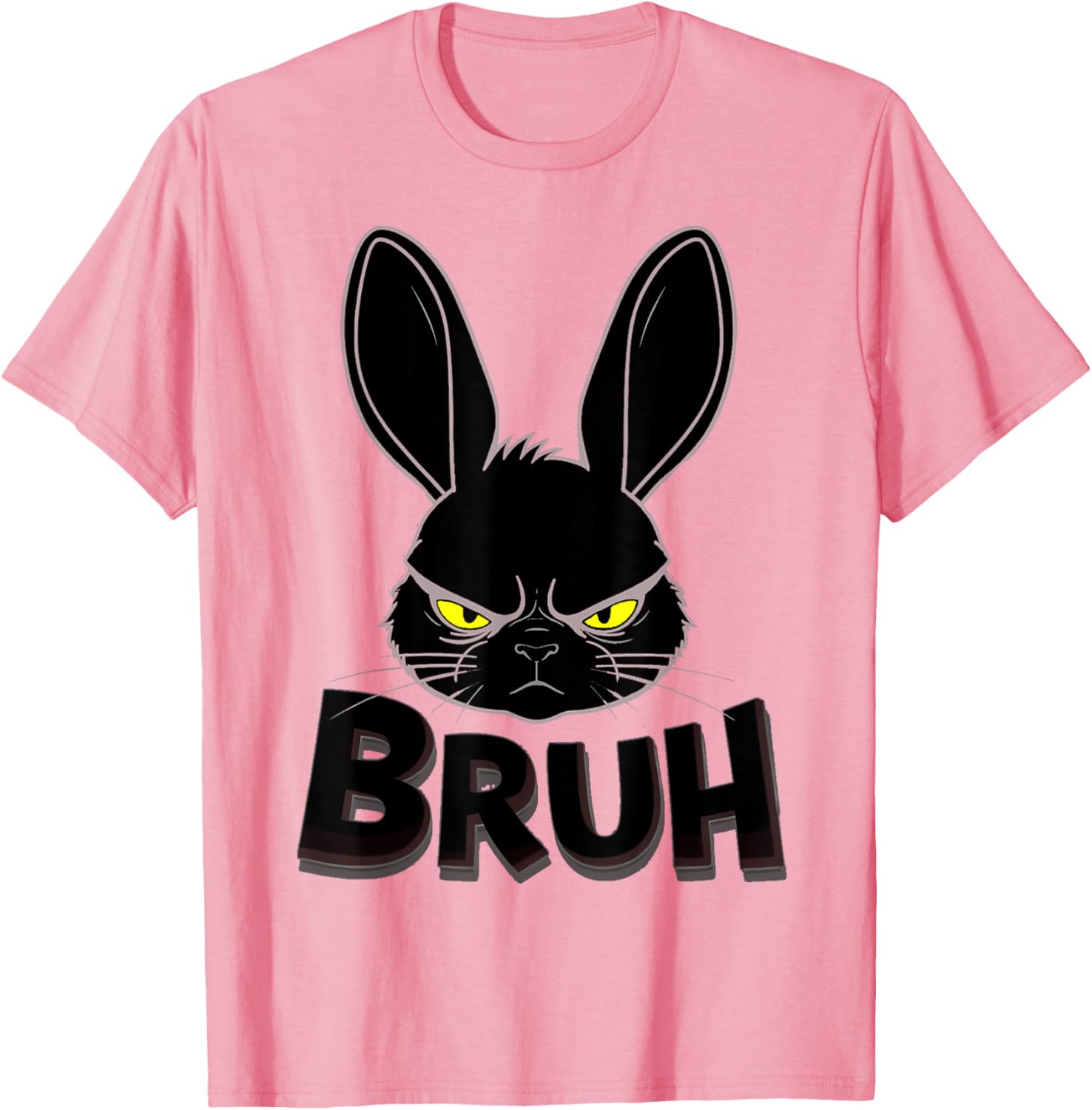 Goth Easter Bunny Face | Bruh easter Bunny Face T-Shirt