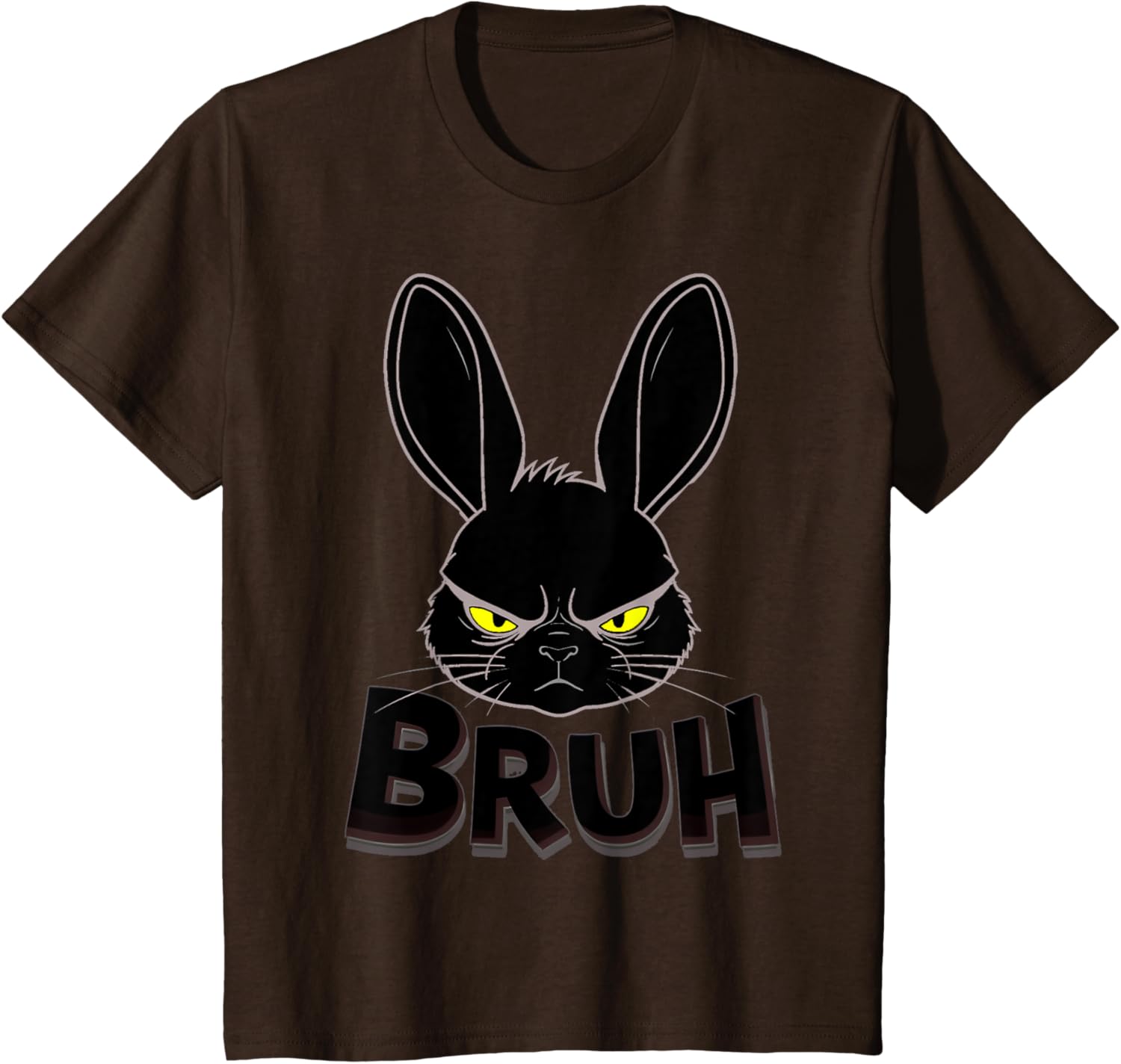 Goth Easter Bunny Face | Bruh easter Bunny Face T-Shirt