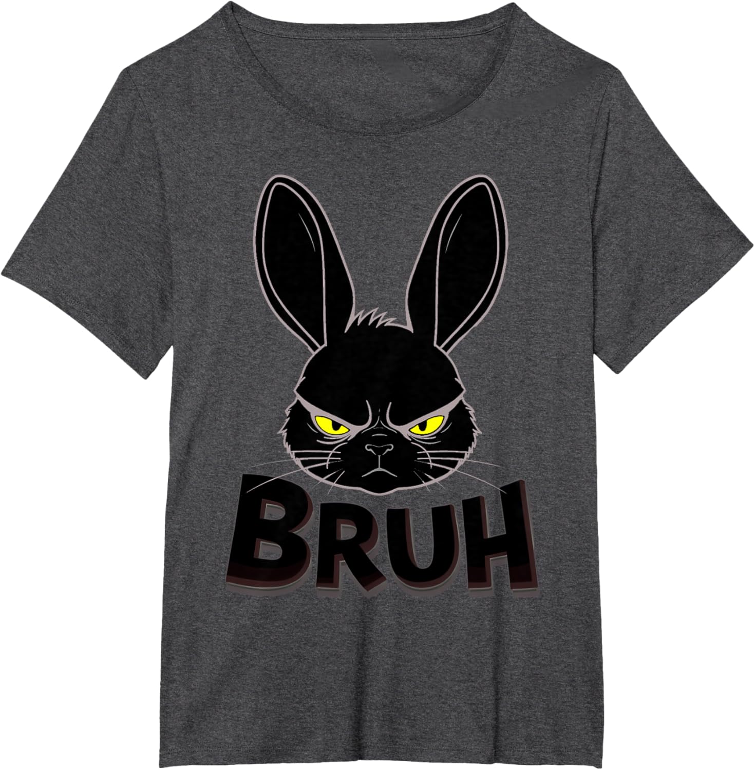 Goth Easter Bunny Face | Bruh easter Bunny Face T-Shirt