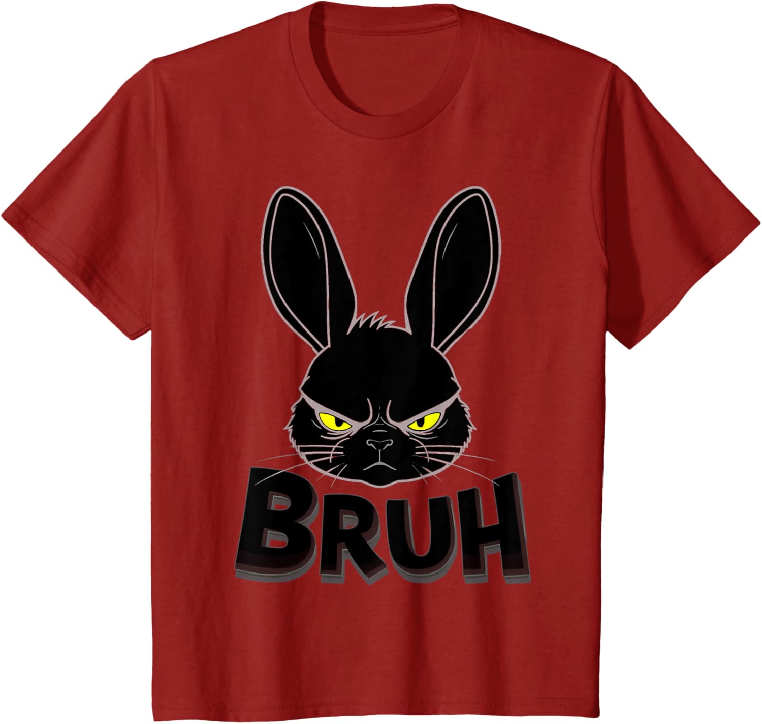 Goth Easter Bunny Face | Bruh easter Bunny Face T-Shirt