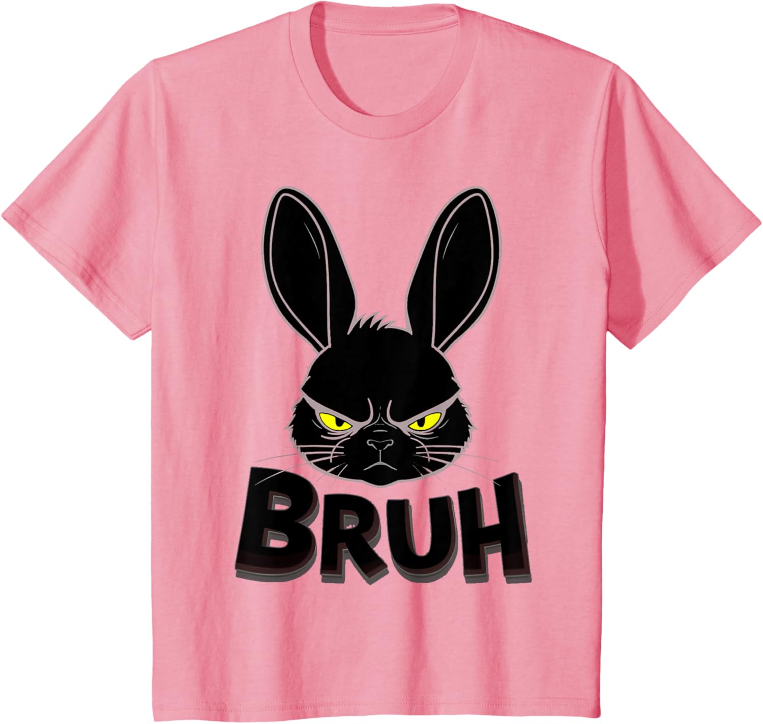 Goth Easter Bunny Face | Bruh easter Bunny Face T-Shirt