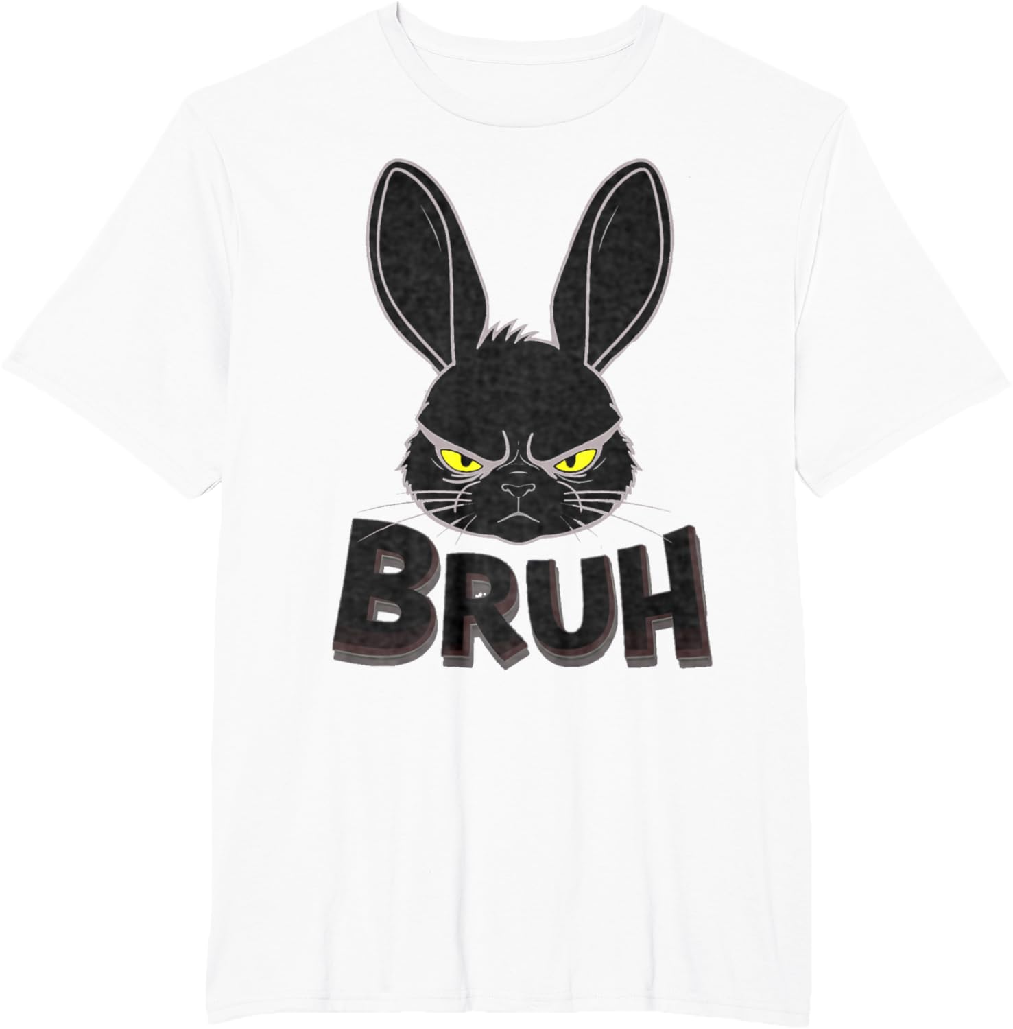 Goth Easter Bunny Face | Bruh easter Bunny Face T-Shirt