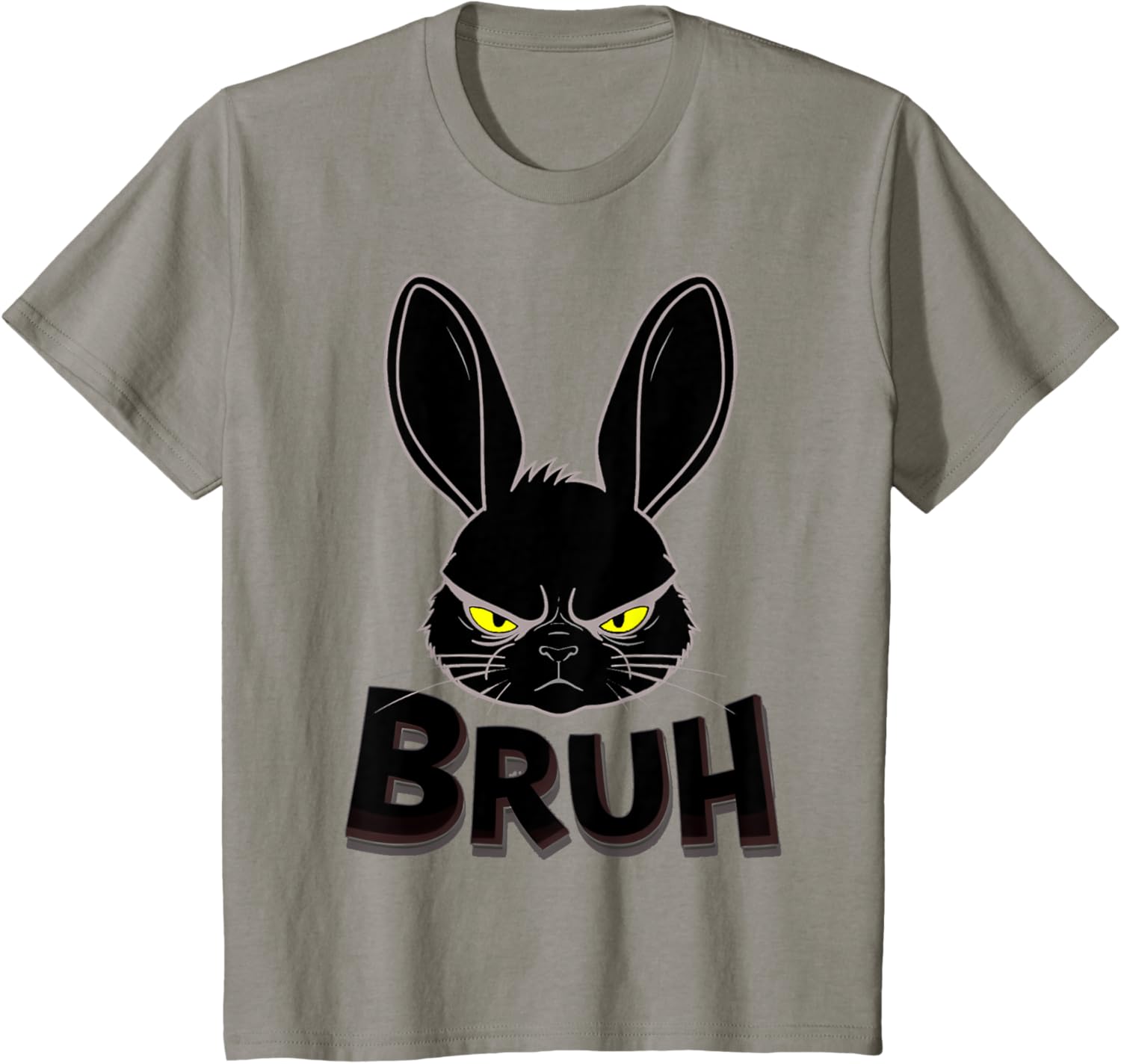 Goth Easter Bunny Face | Bruh easter Bunny Face T-Shirt