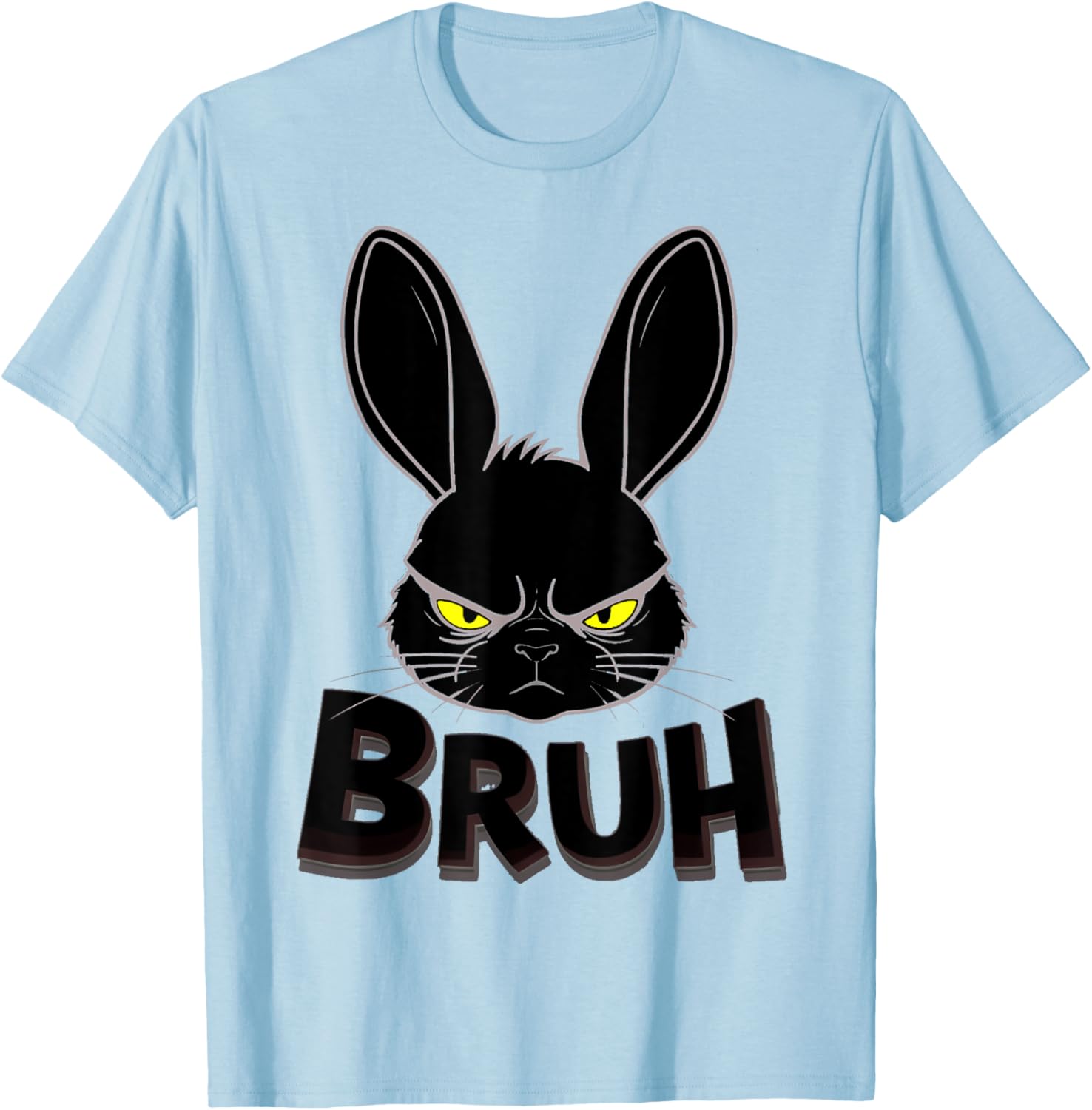 Goth Easter Bunny Face | Bruh easter Bunny Face T-Shirt