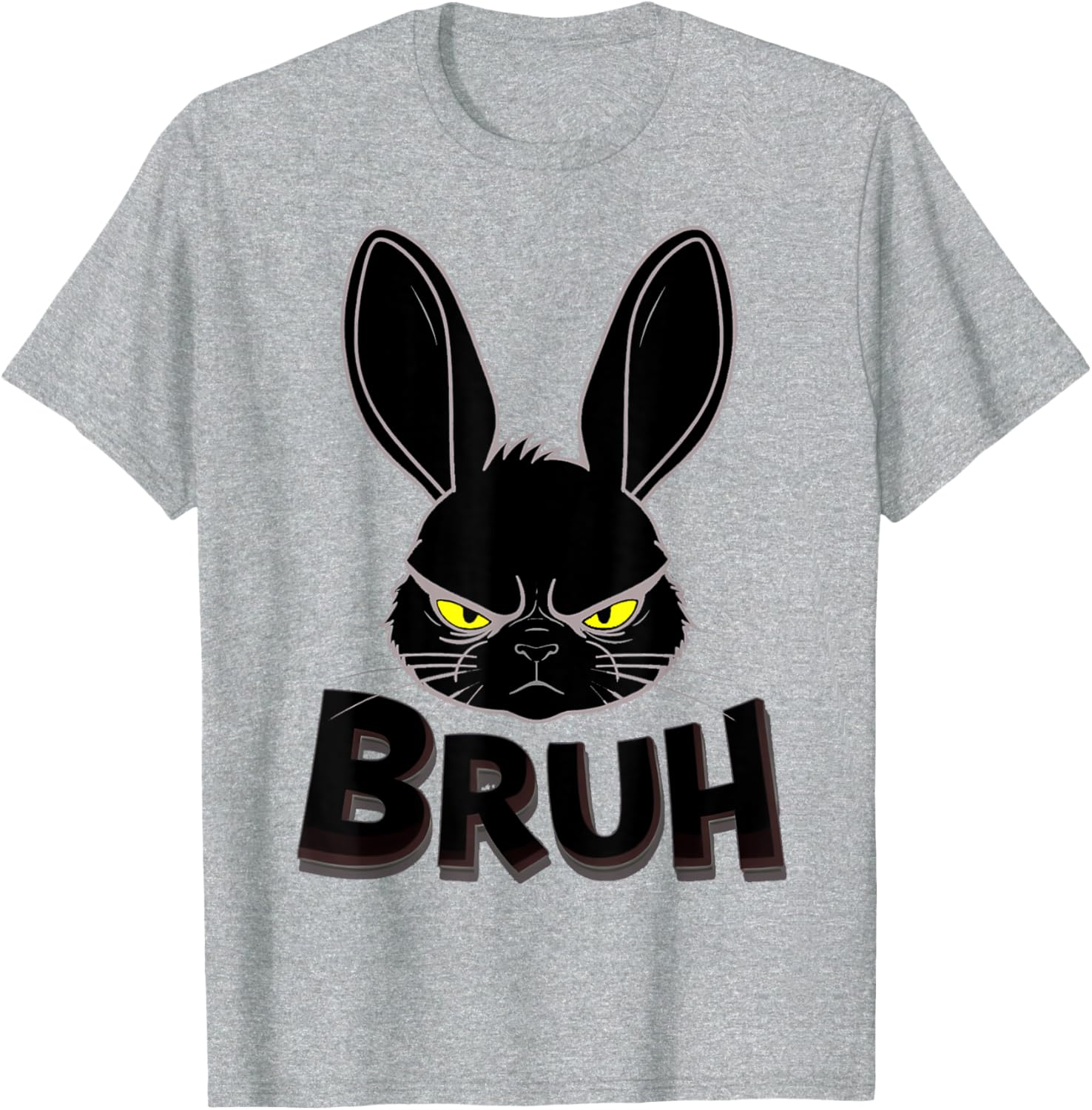 Goth Easter Bunny Face | Bruh easter Bunny Face T-Shirt