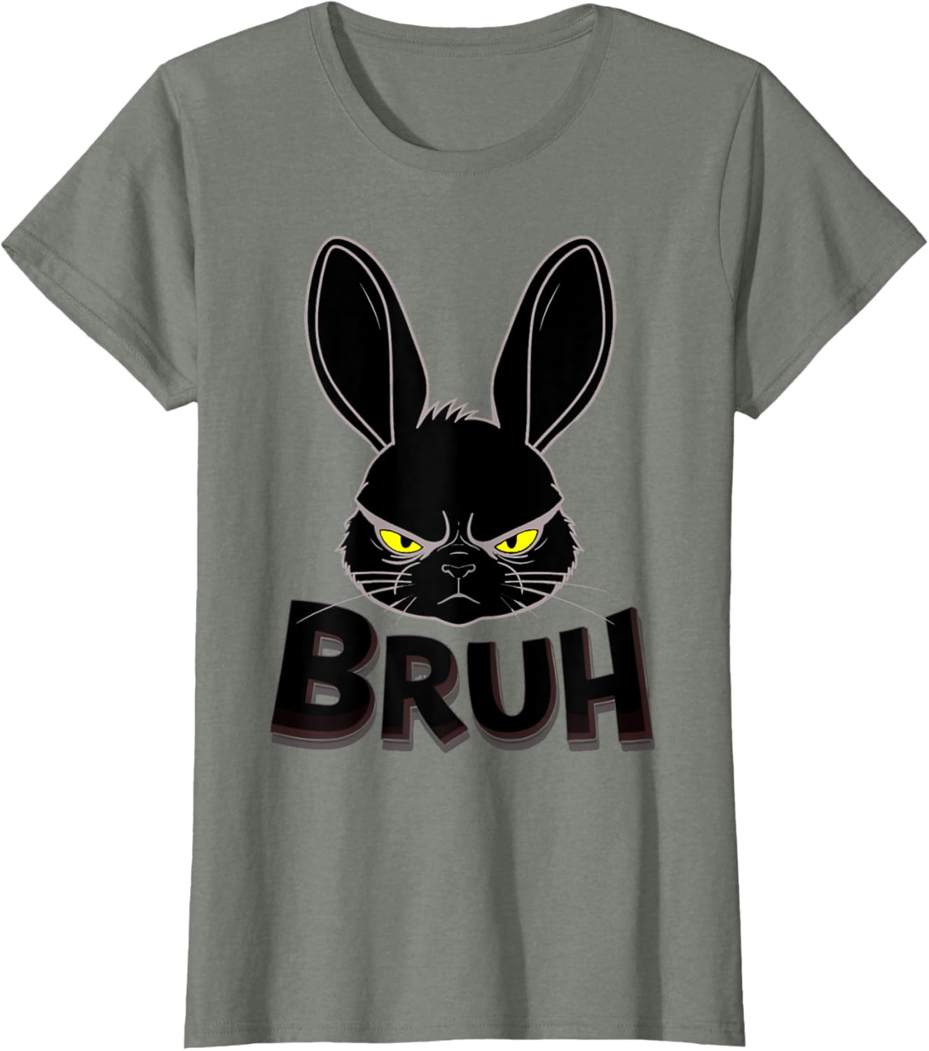 Goth Easter Bunny Face | Bruh easter Bunny Face T-Shirt