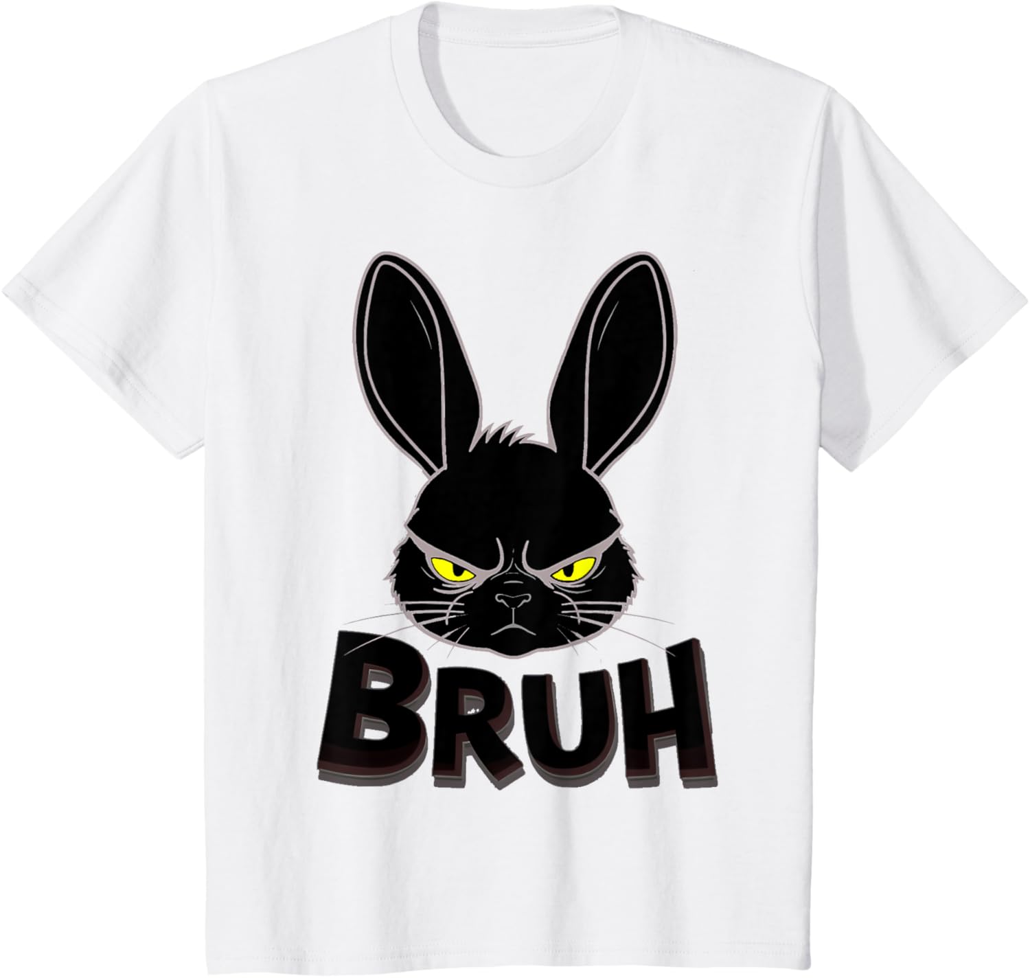 Goth Easter Bunny Face | Bruh easter Bunny Face T-Shirt