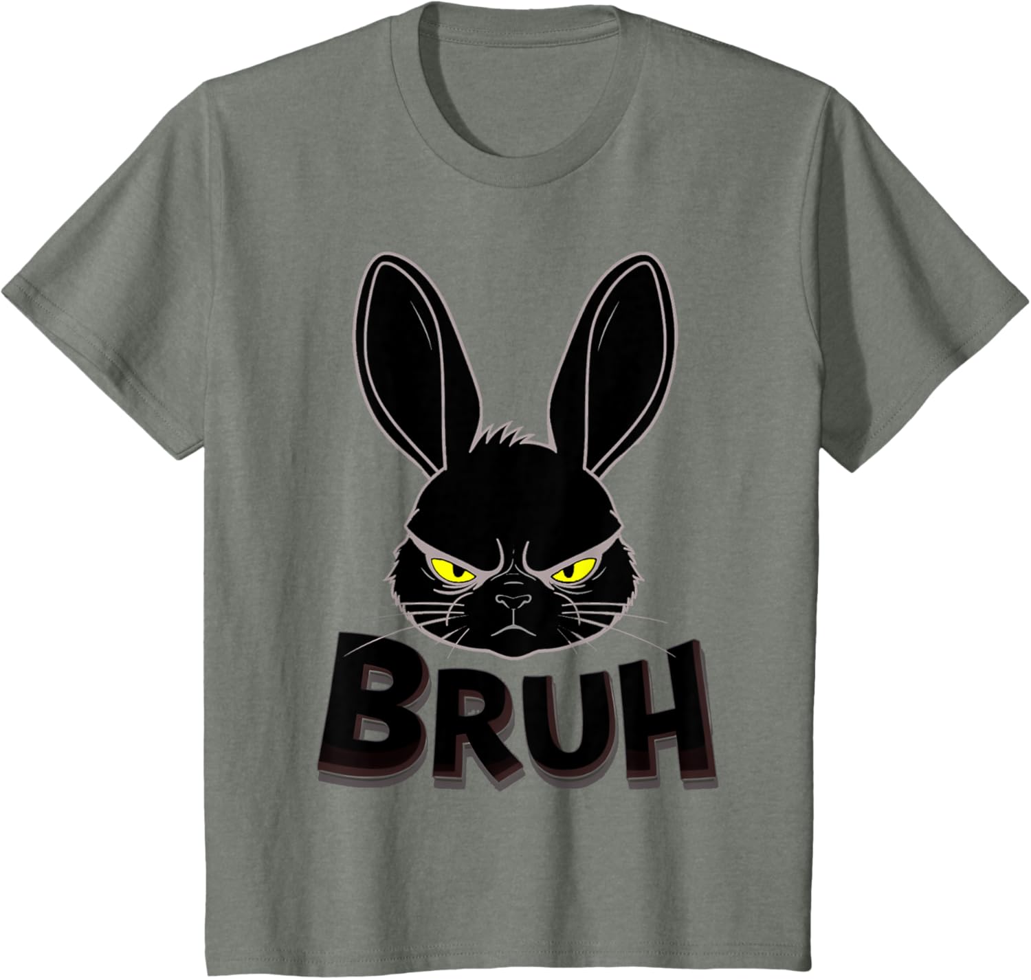 Goth Easter Bunny Face | Bruh easter Bunny Face T-Shirt