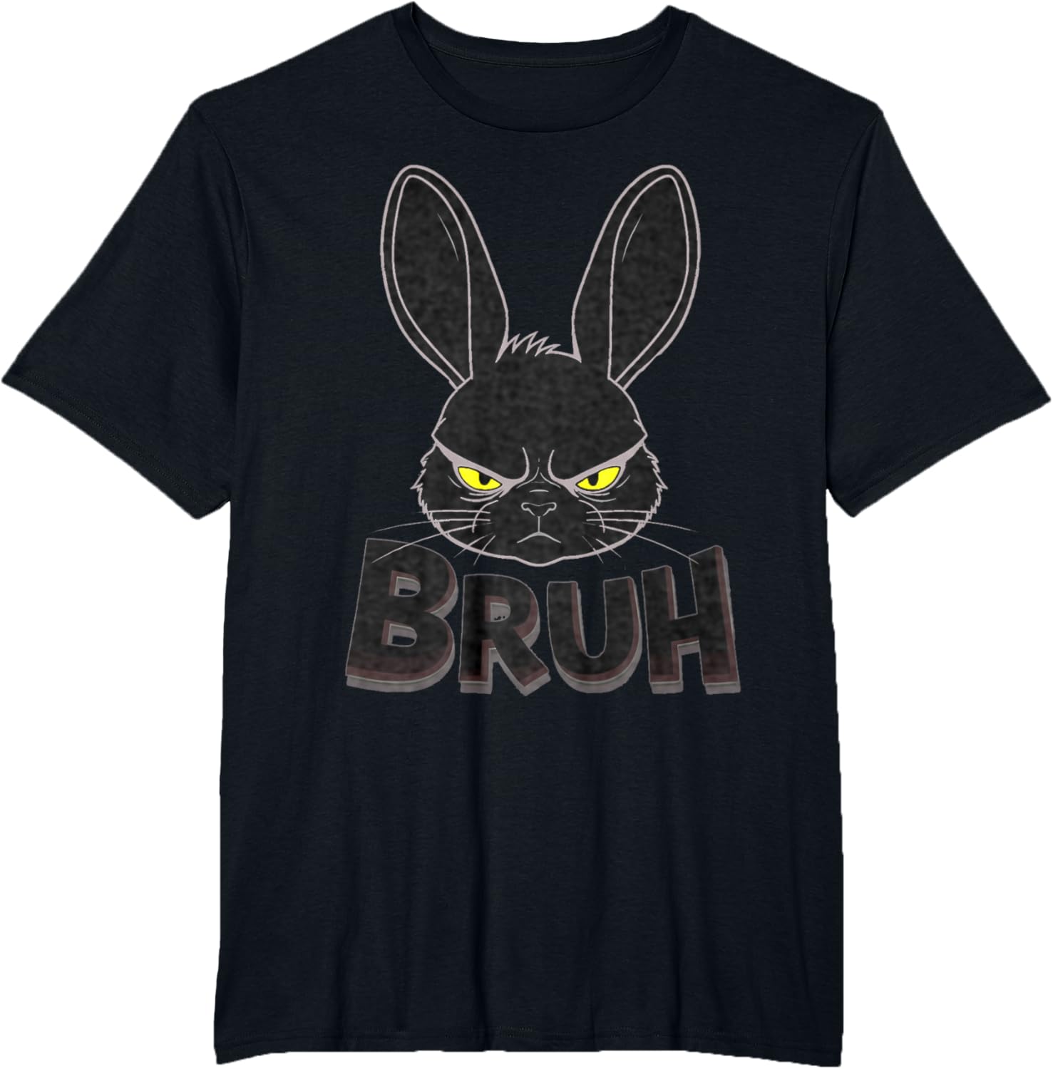 Goth Easter Bunny Face | Bruh easter Bunny Face T-Shirt