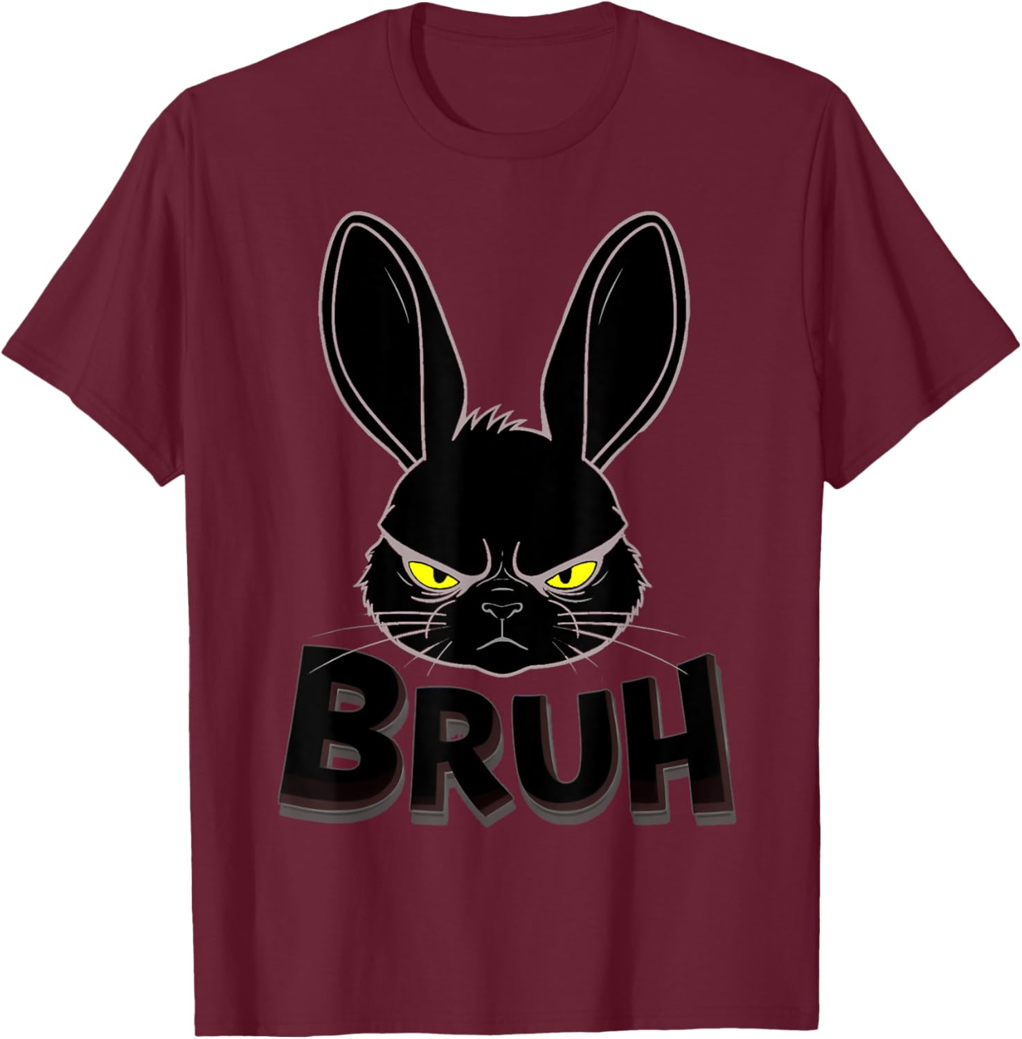 Goth Easter Bunny Face | Bruh easter Bunny Face T-Shirt