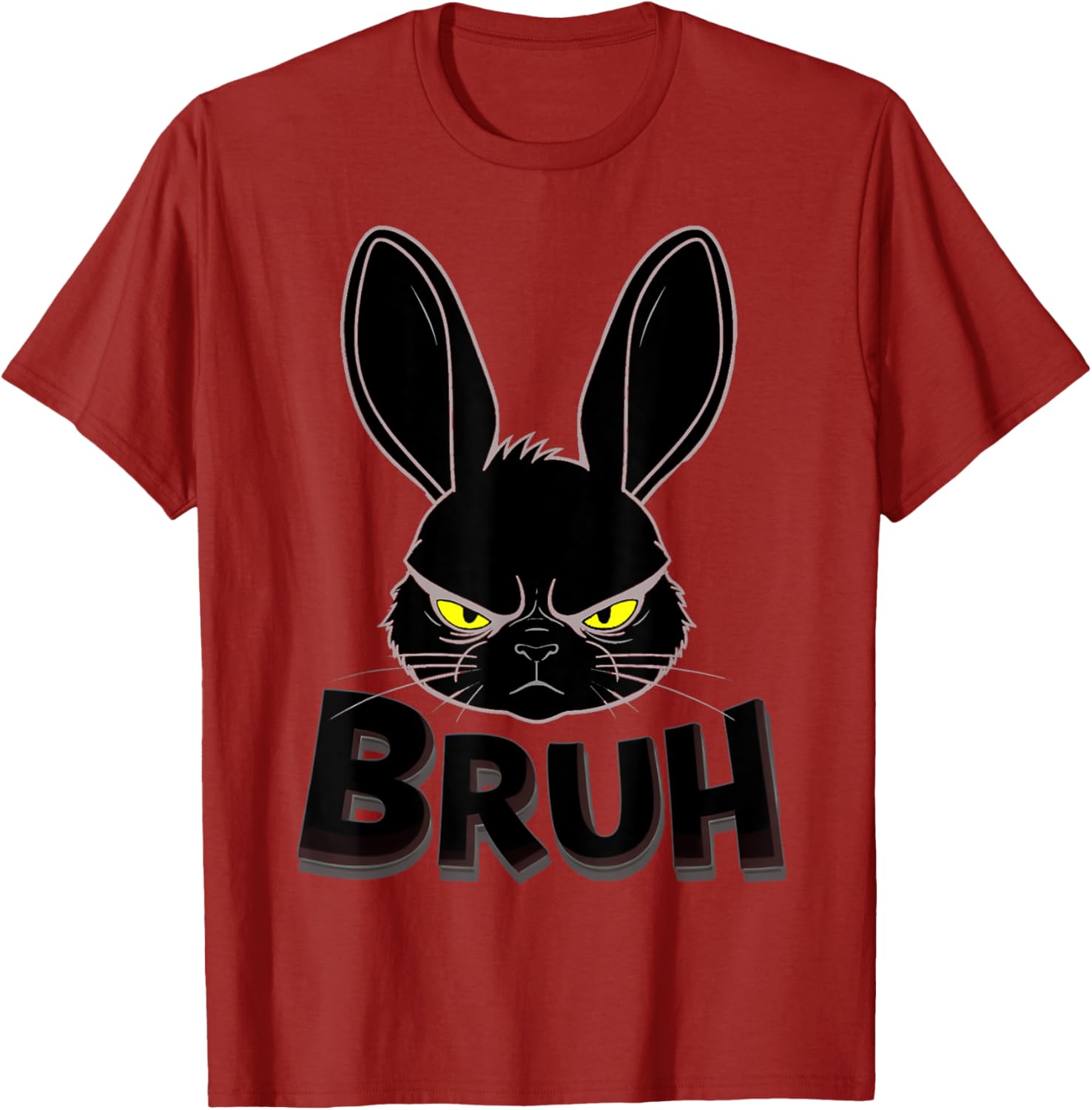 Goth Easter Bunny Face | Bruh easter Bunny Face T-Shirt