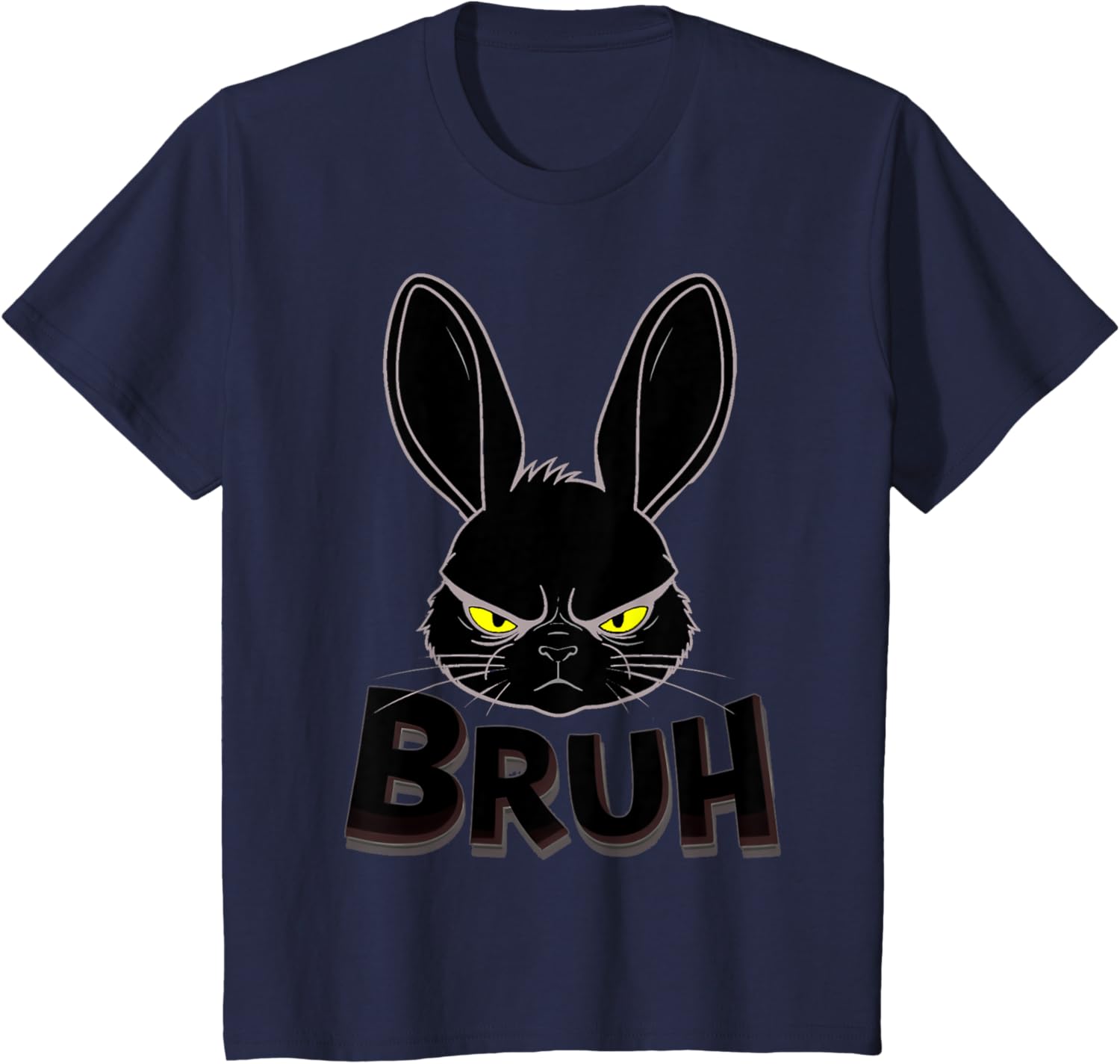 Goth Easter Bunny Face | Bruh easter Bunny Face T-Shirt