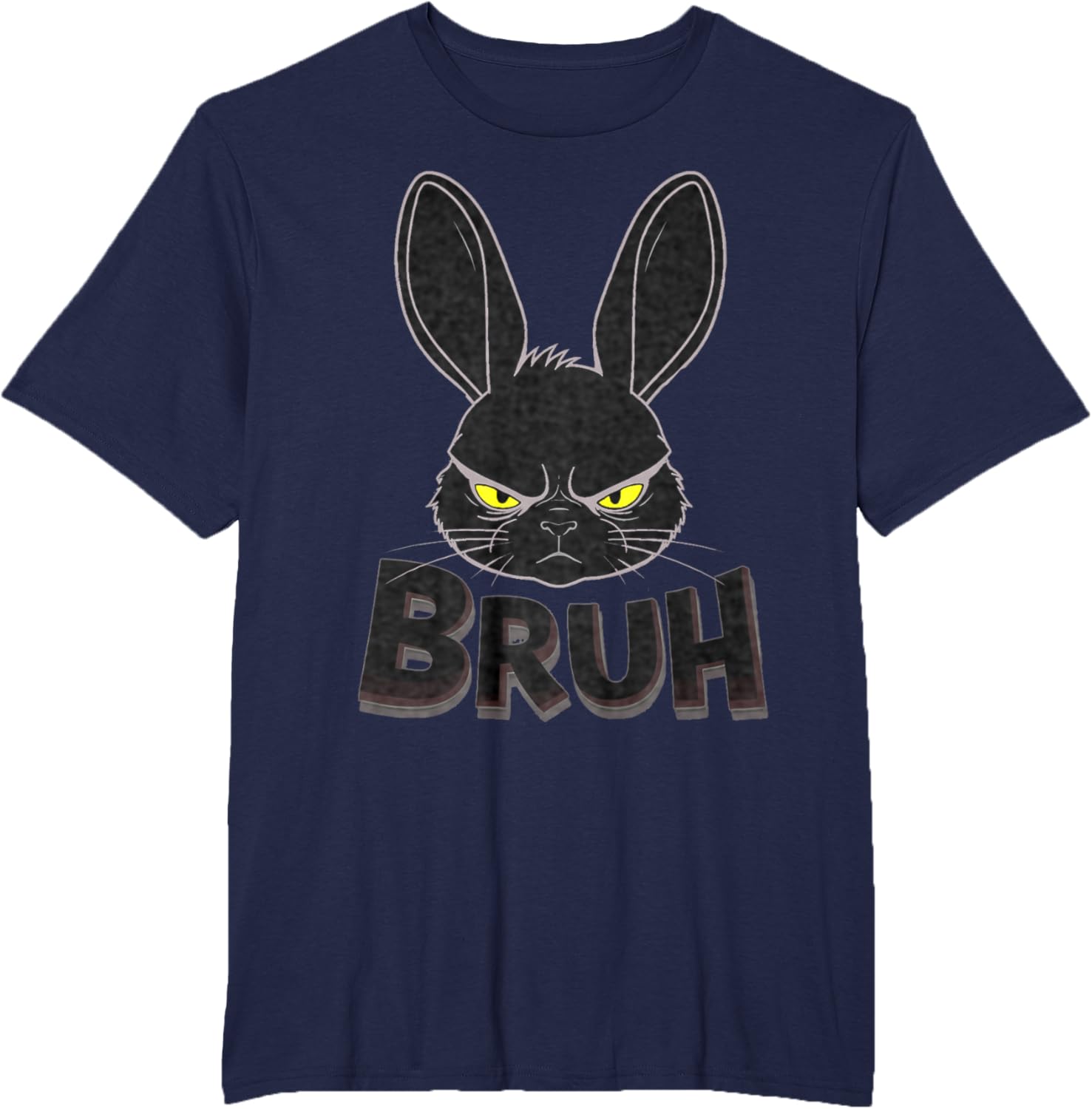 Goth Easter Bunny Face | Bruh easter Bunny Face T-Shirt