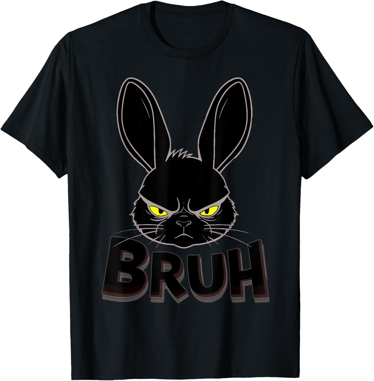 Goth Easter Bunny Face | Bruh easter Bunny Face T-Shirt