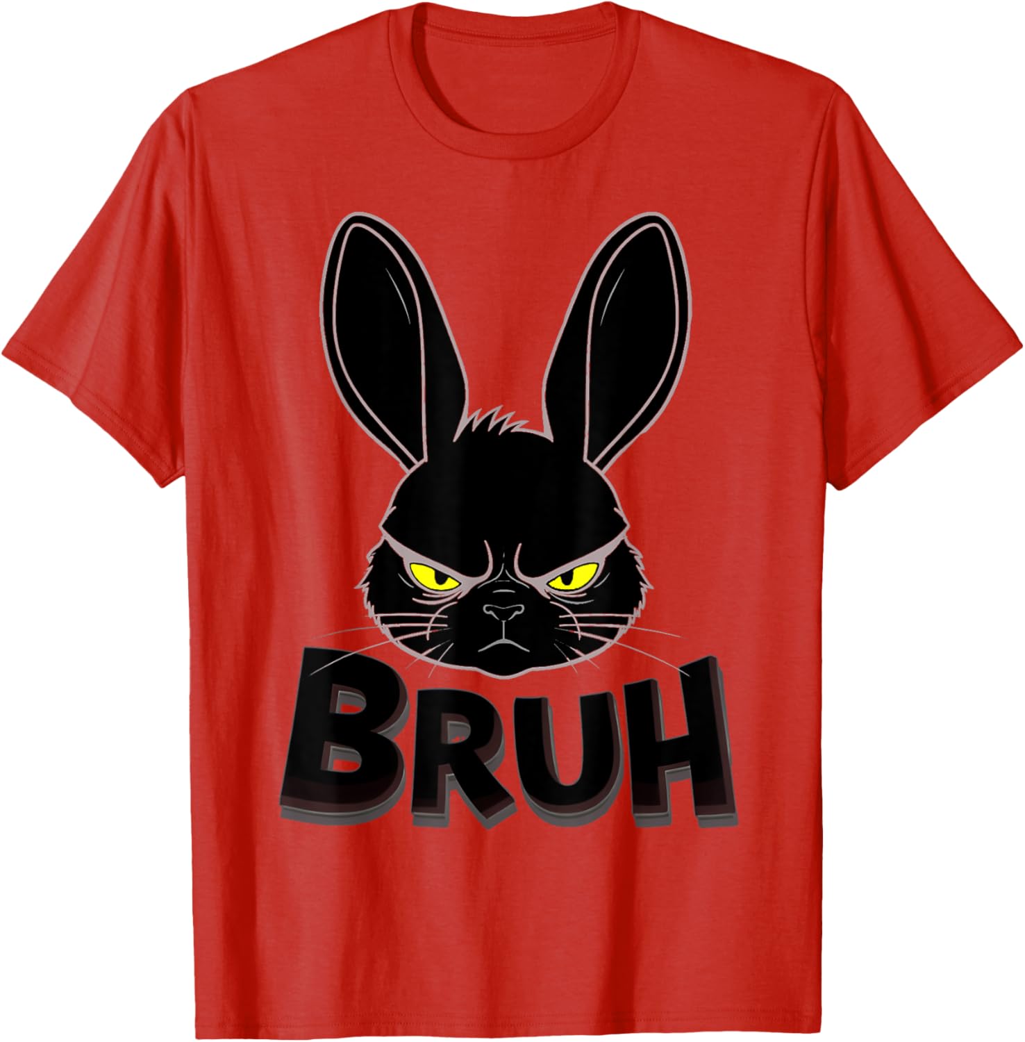 Goth Easter Bunny Face | Bruh easter Bunny Face T-Shirt