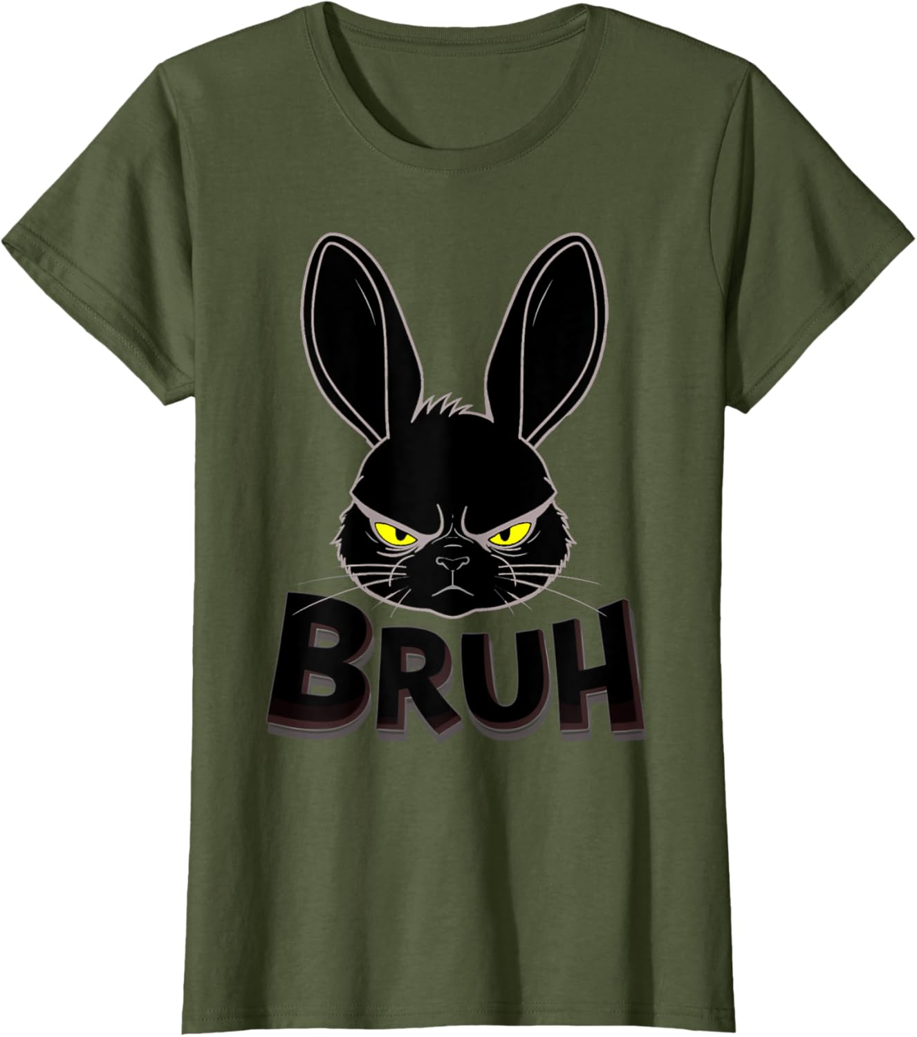 Goth Easter Bunny Face | Bruh easter Bunny Face T-Shirt