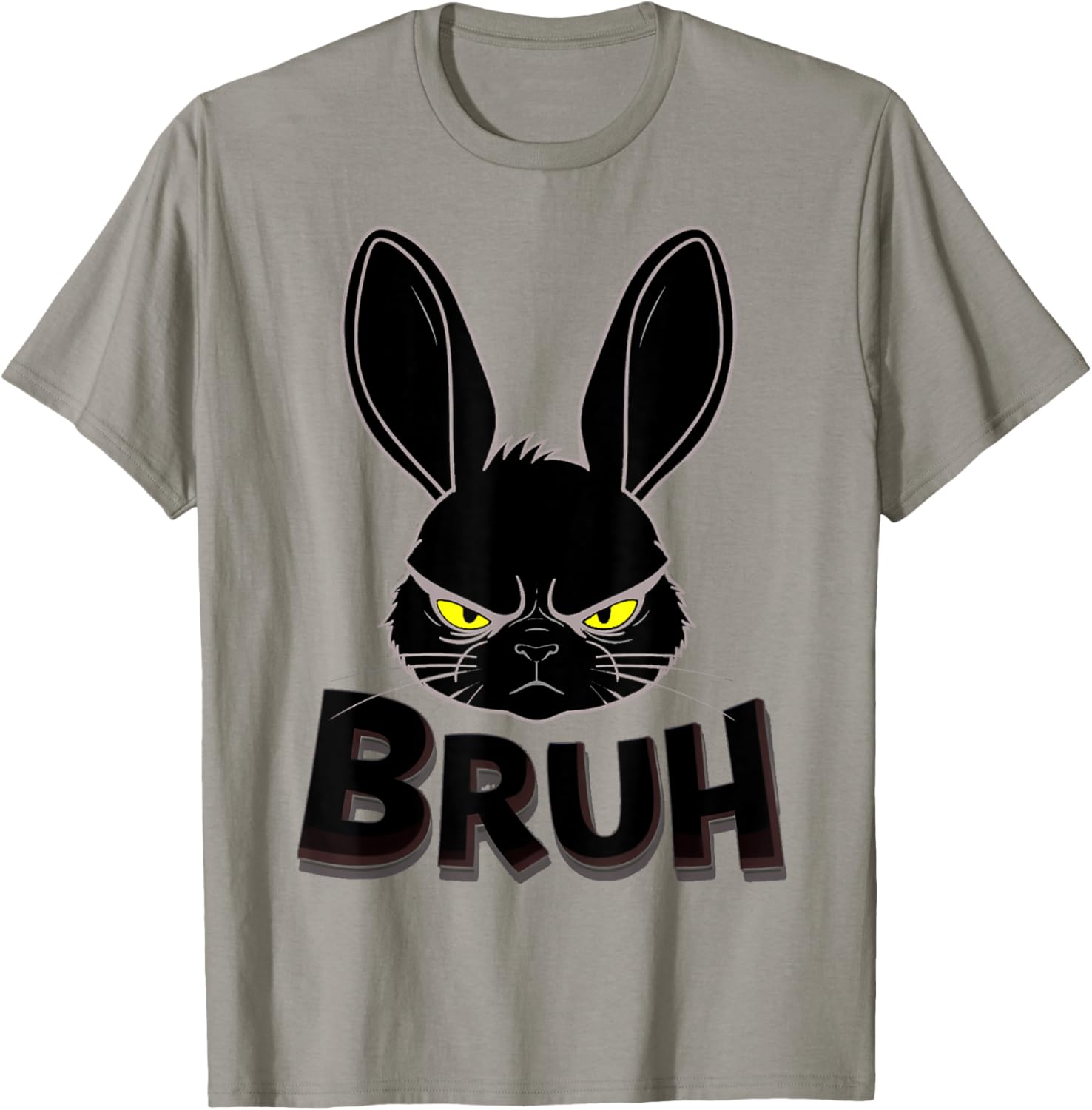 Goth Easter Bunny Face | Bruh easter Bunny Face T-Shirt