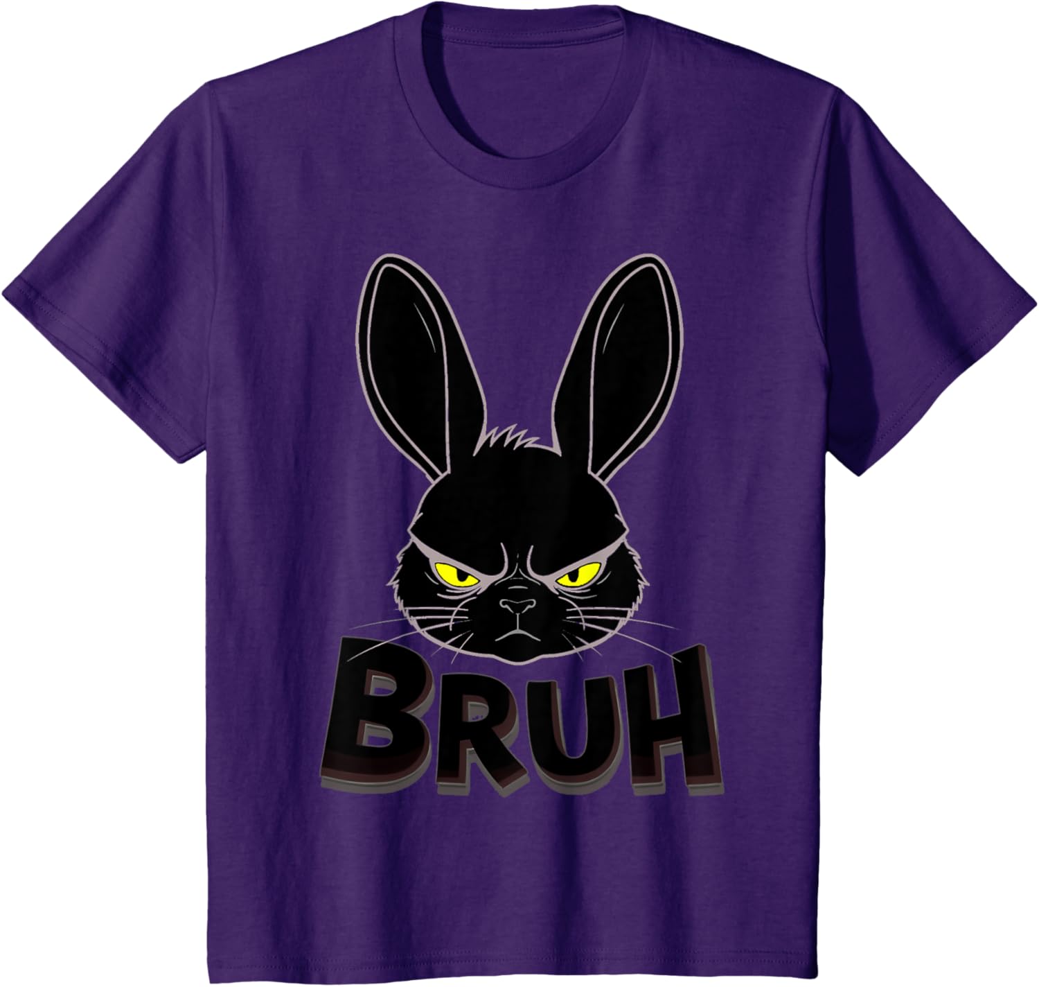 Goth Easter Bunny Face | Bruh easter Bunny Face T-Shirt