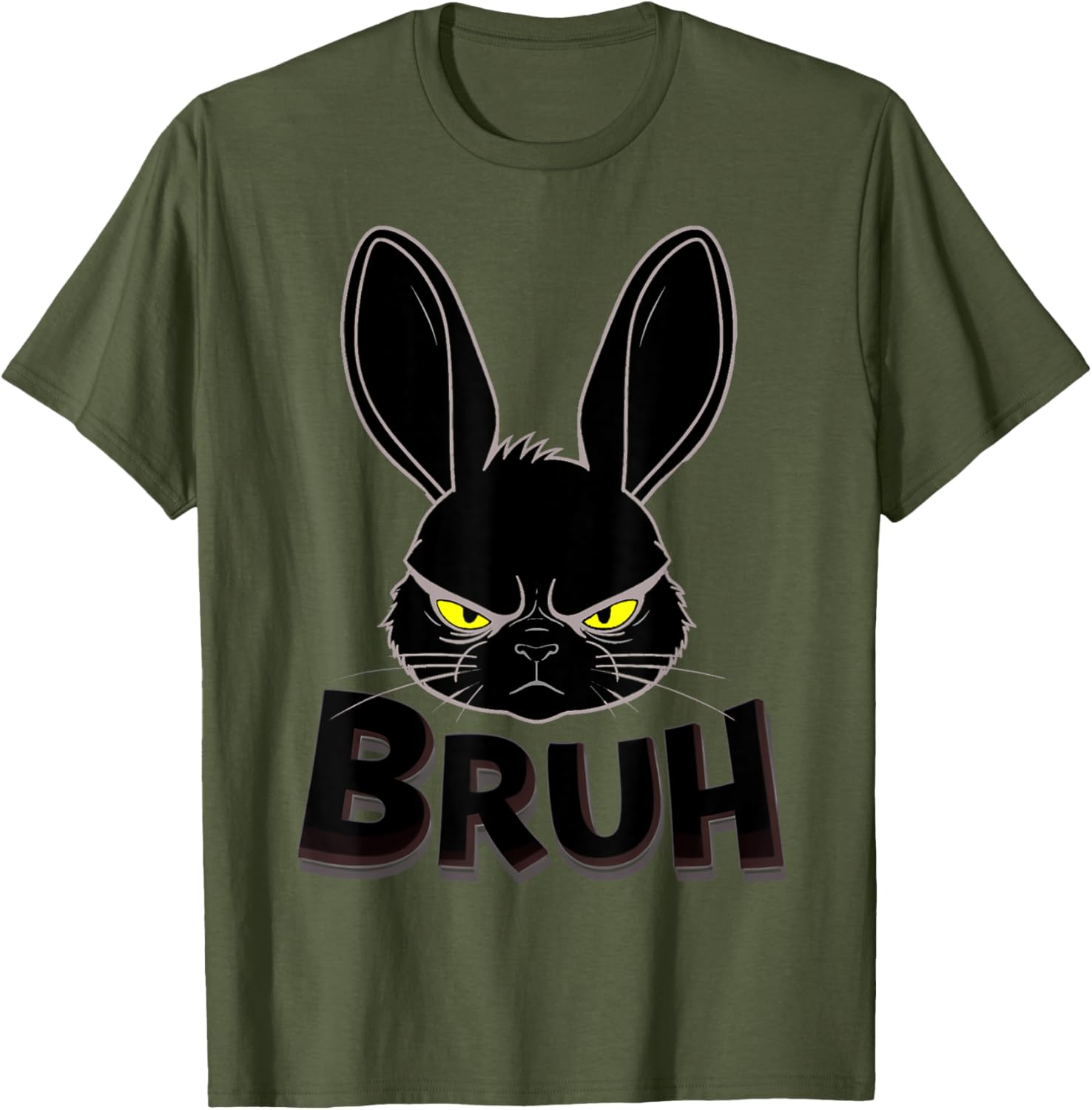 Goth Easter Bunny Face | Bruh easter Bunny Face T-Shirt