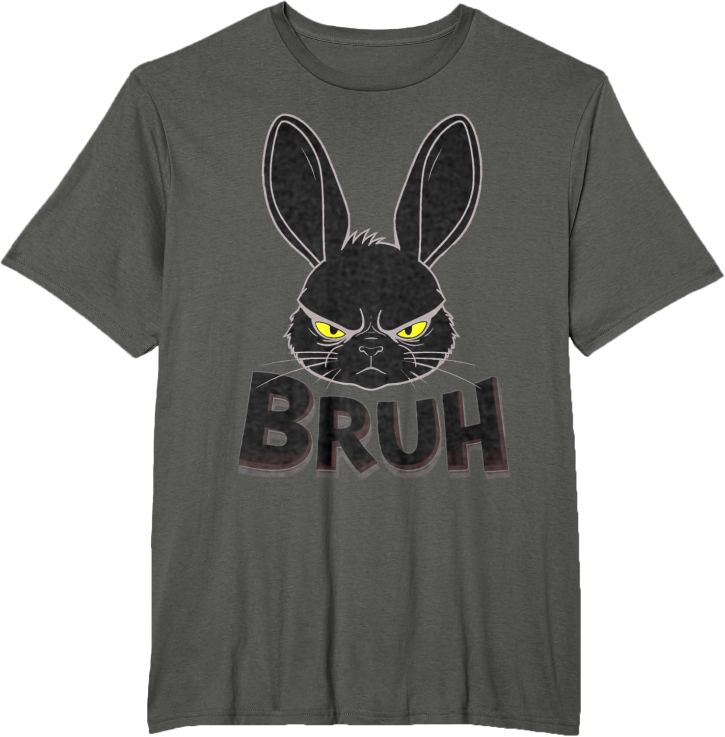 Goth Easter Bunny Face | Bruh easter Bunny Face T-Shirt