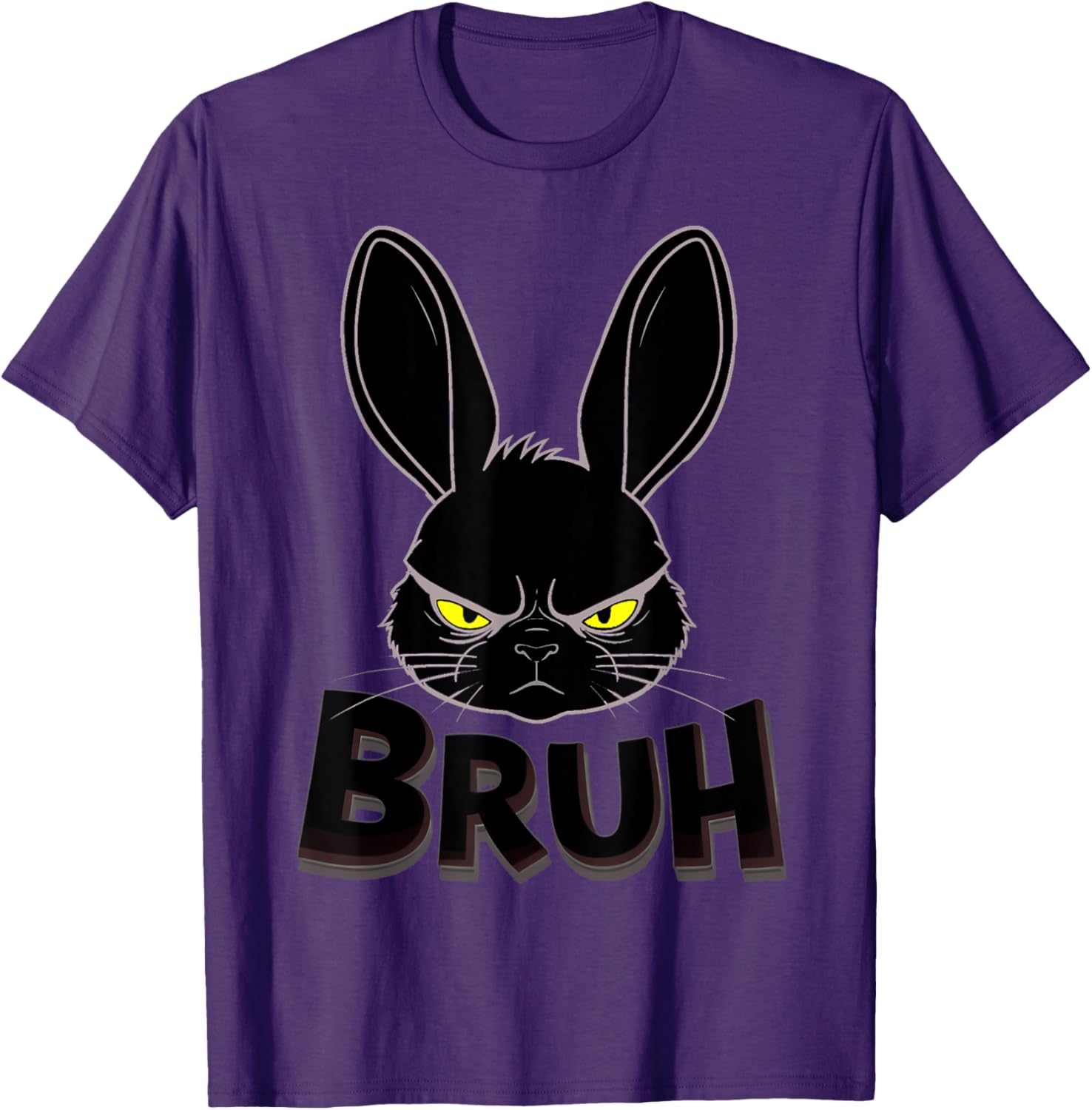 Goth Easter Bunny Face | Bruh easter Bunny Face T-Shirt