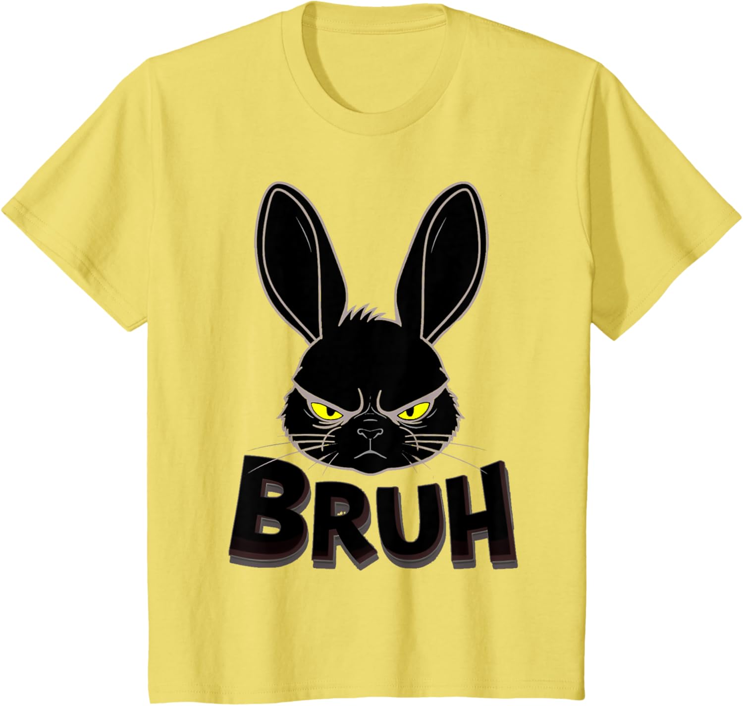 Goth Easter Bunny Face | Bruh easter Bunny Face T-Shirt