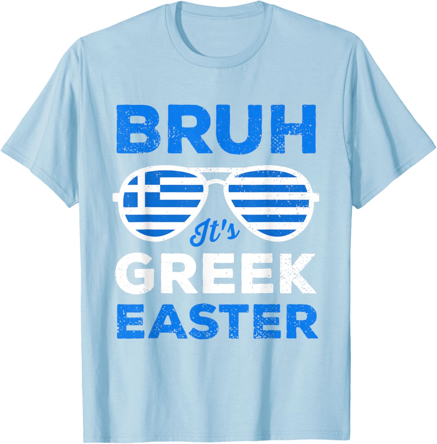 Greek Easter Bruh Funny Retro Sunglasses Greek Easter Boys T-Shirt